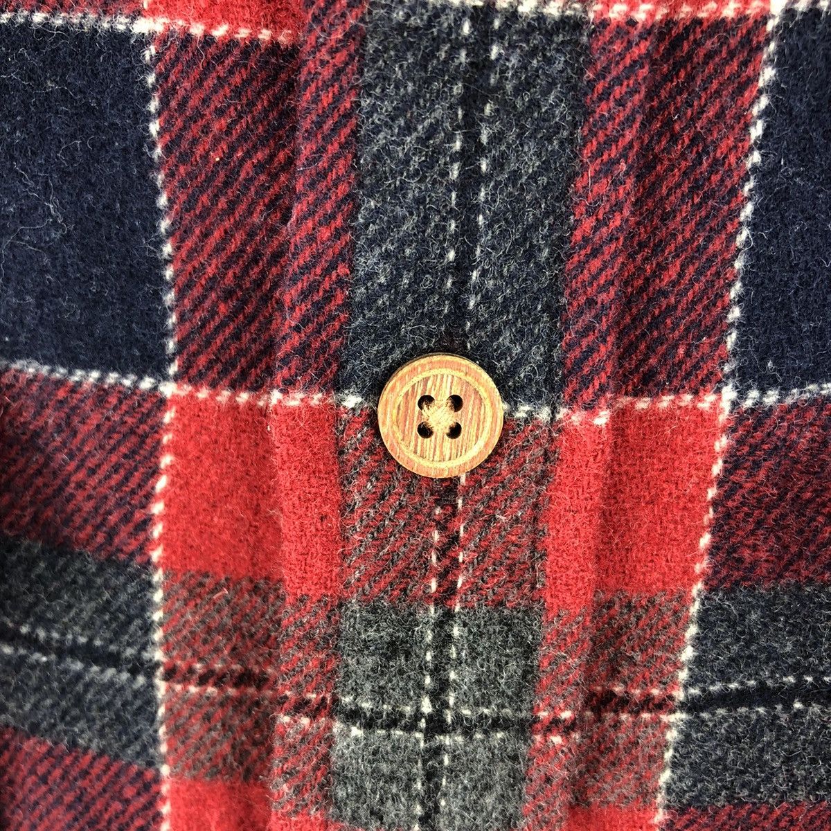 Flannel Vintage Wool Flannel Red Checkered Double Pocket Shirt Size US M / EU 48-50 / 2 - 14 Thumbnail