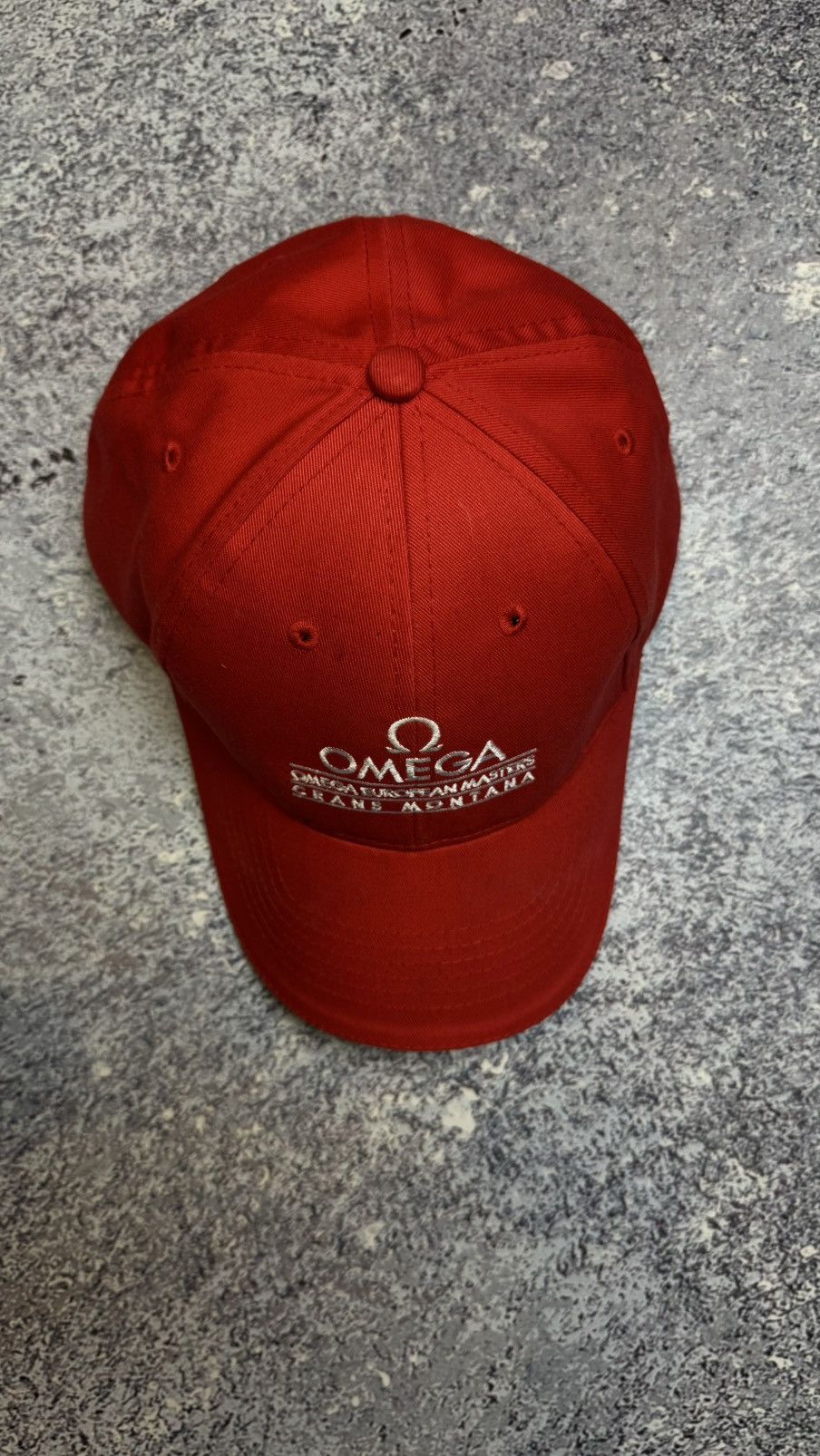 Omega × Vintage OMEGA CAP RED/WHITE EMBROIDERED ADJUSTABLE CAP Size ONE SIZE - 3 Thumbnail