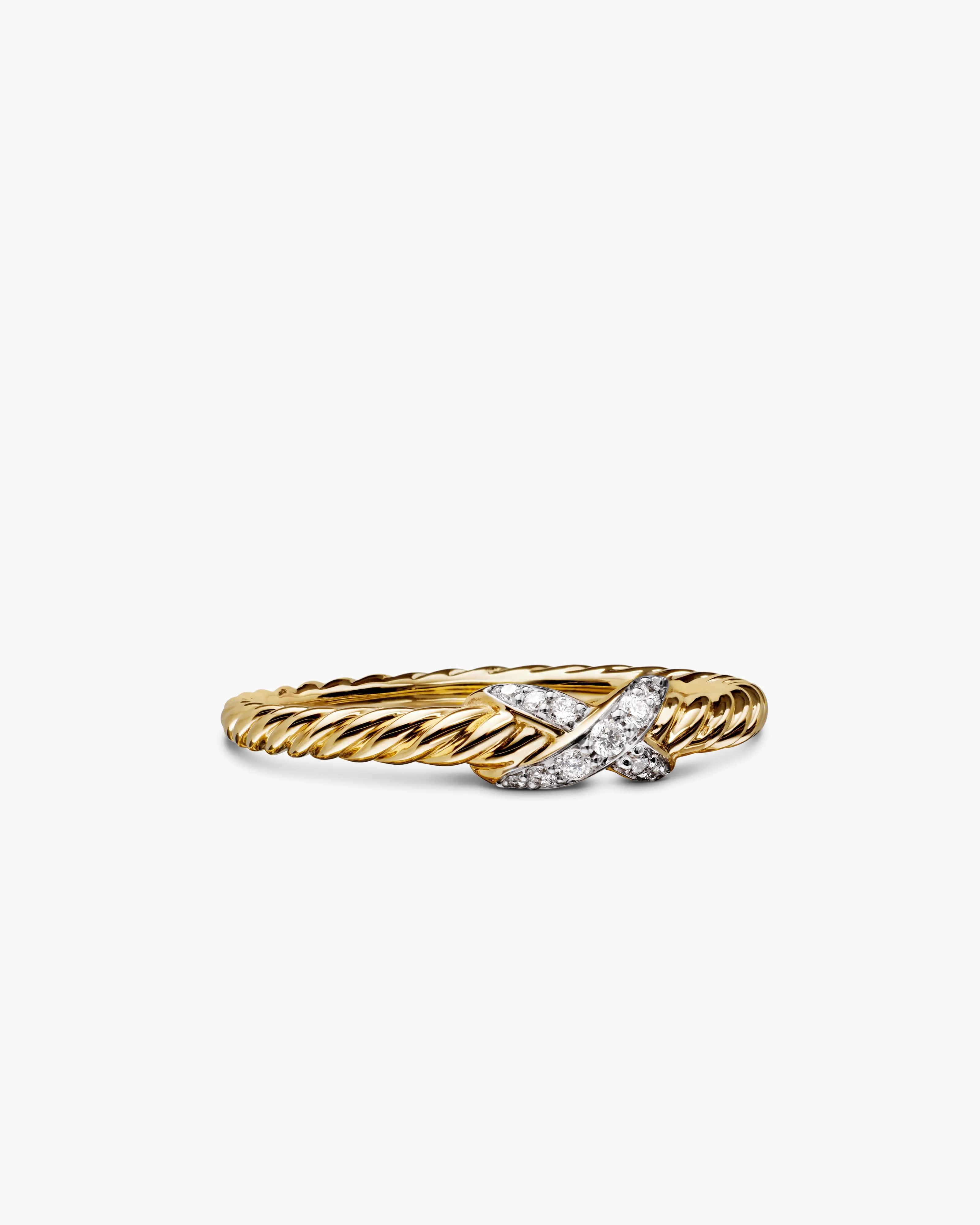 David Yurman oc11z0625 Size: 7 / Petite X Ring in Gold Size ONE SIZE - 1 Thumbnail