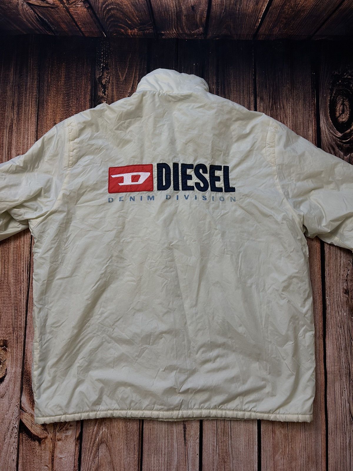 image of Jacket Diesel Y2K Big Logo in White, Men's (Size Large)