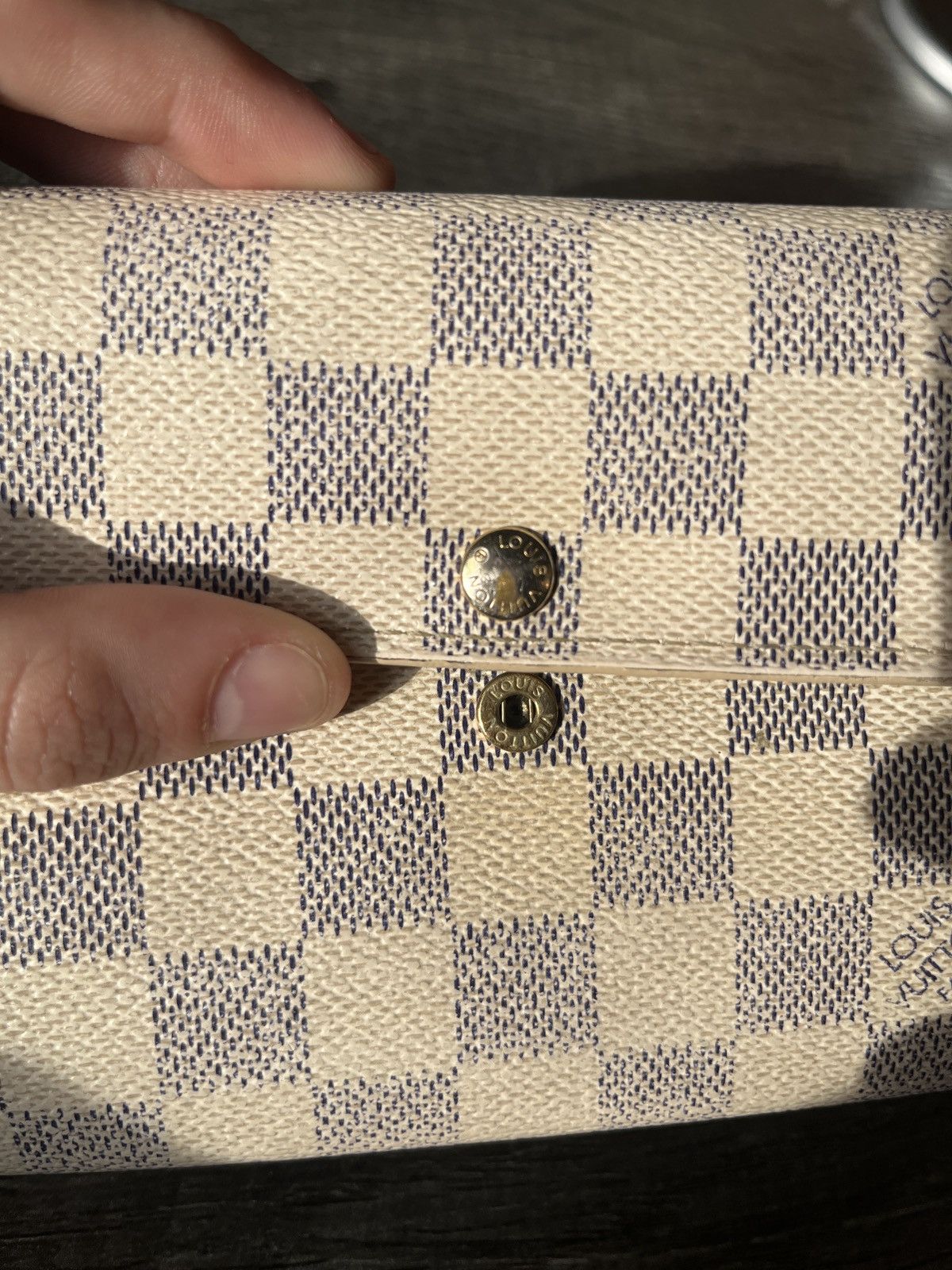 Louis Vuitton Louis Vuitton Damier Azur Portefeuille Sarah Long Wallet Size ONE SIZE - 10 Thumbnail
