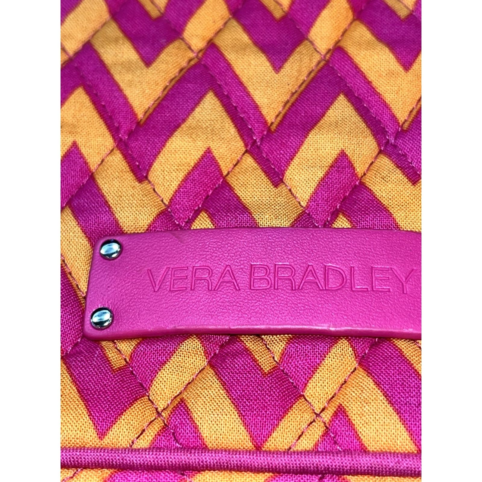 Vera Bradley Vera Bradley Crossbody Purse Hipster Ziggy Zags Pink Orange 11x12 Full Size Size ONE SIZE - 6 Thumbnail