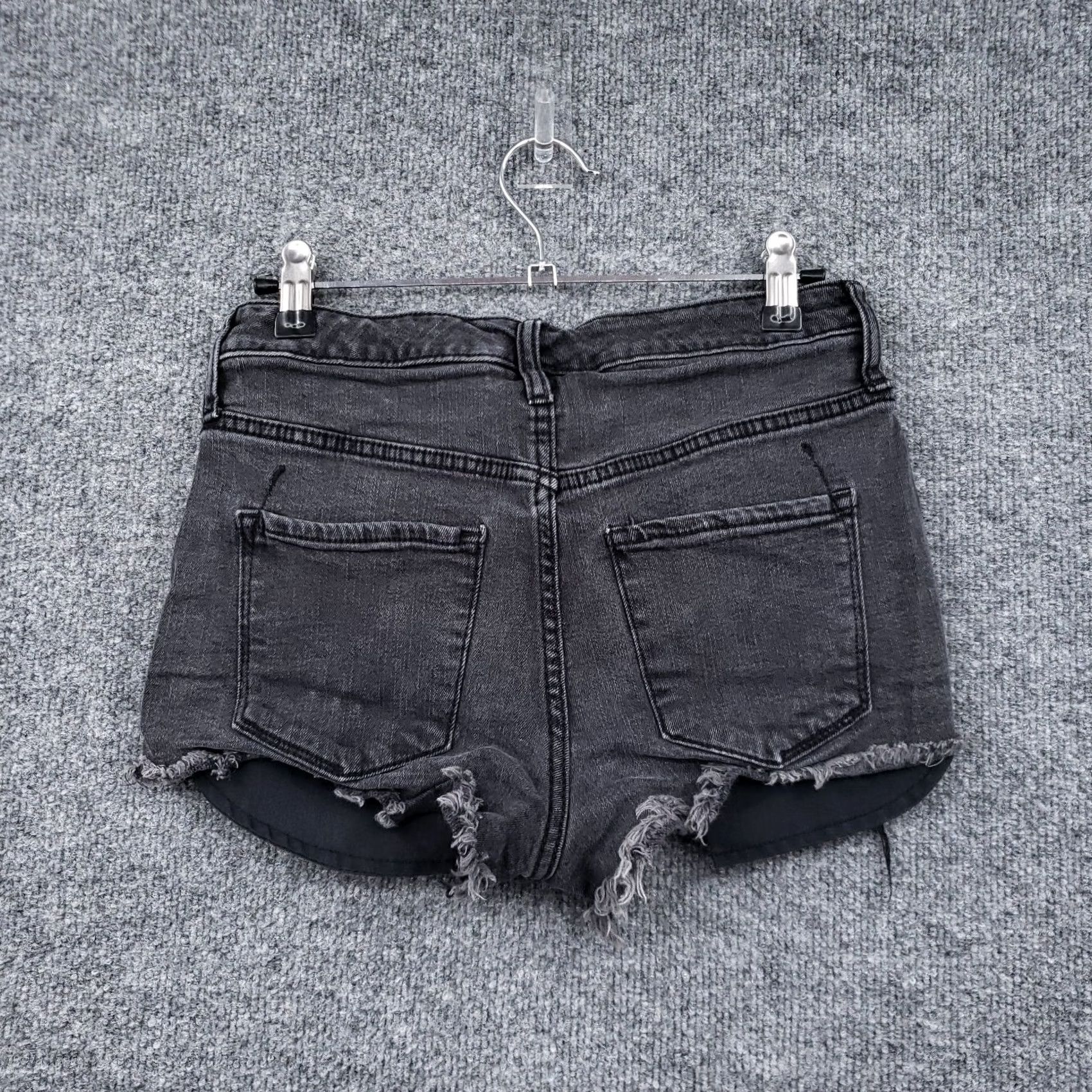 Mossimo Mossimo Shorts Womens Black Hot Pants High Rise Super Stretch Denim Size 6 Size 28" / US 6 / IT 42 - 2 Thumbnail