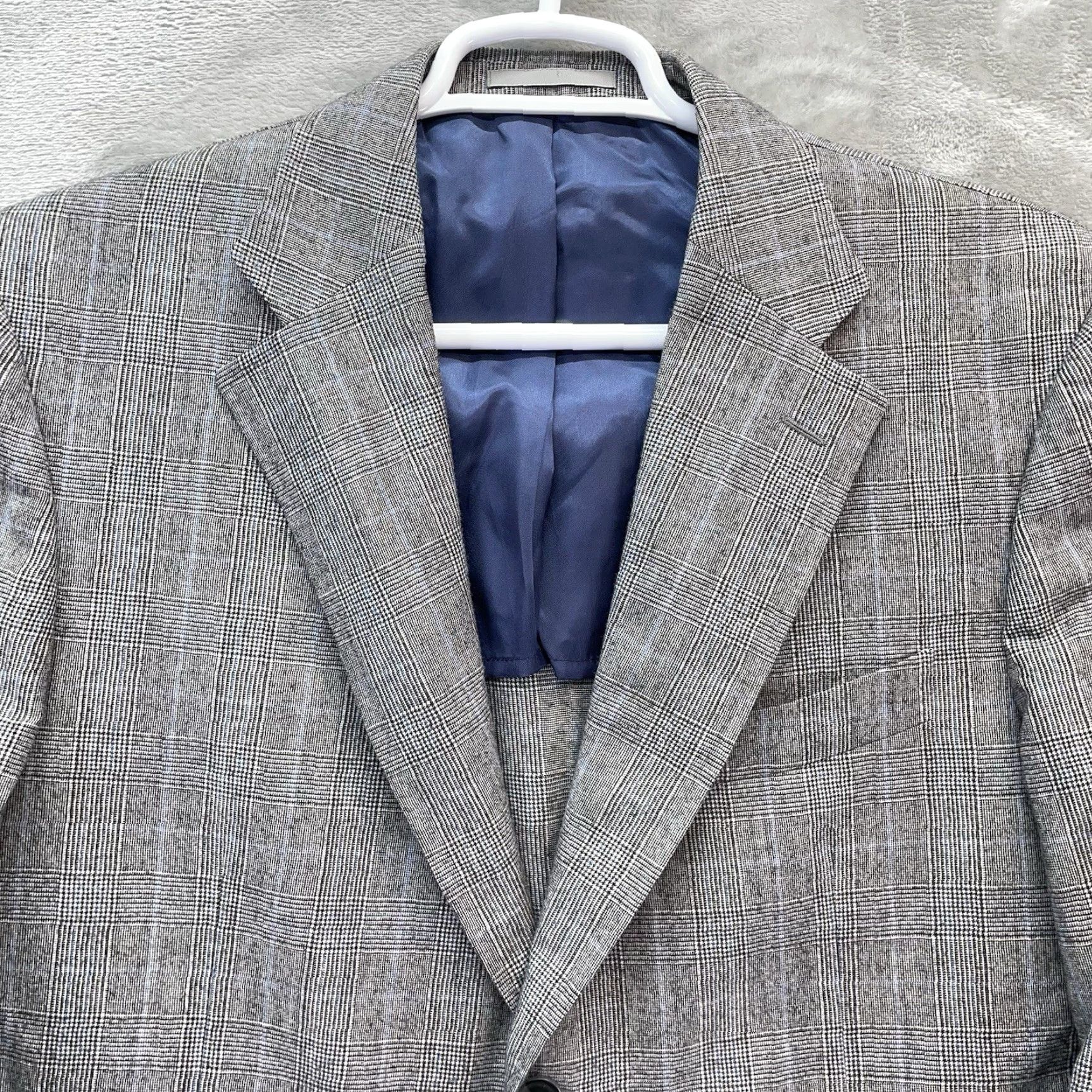 Suitsupply Suitsupply Blazer Men 54 Suit Jacket Sport Coat Plaid Wool Gray Notch 2-Button 4-Button Surgeon Cuffs Double-Vented Regular Size 54R - 2 Thumbnail