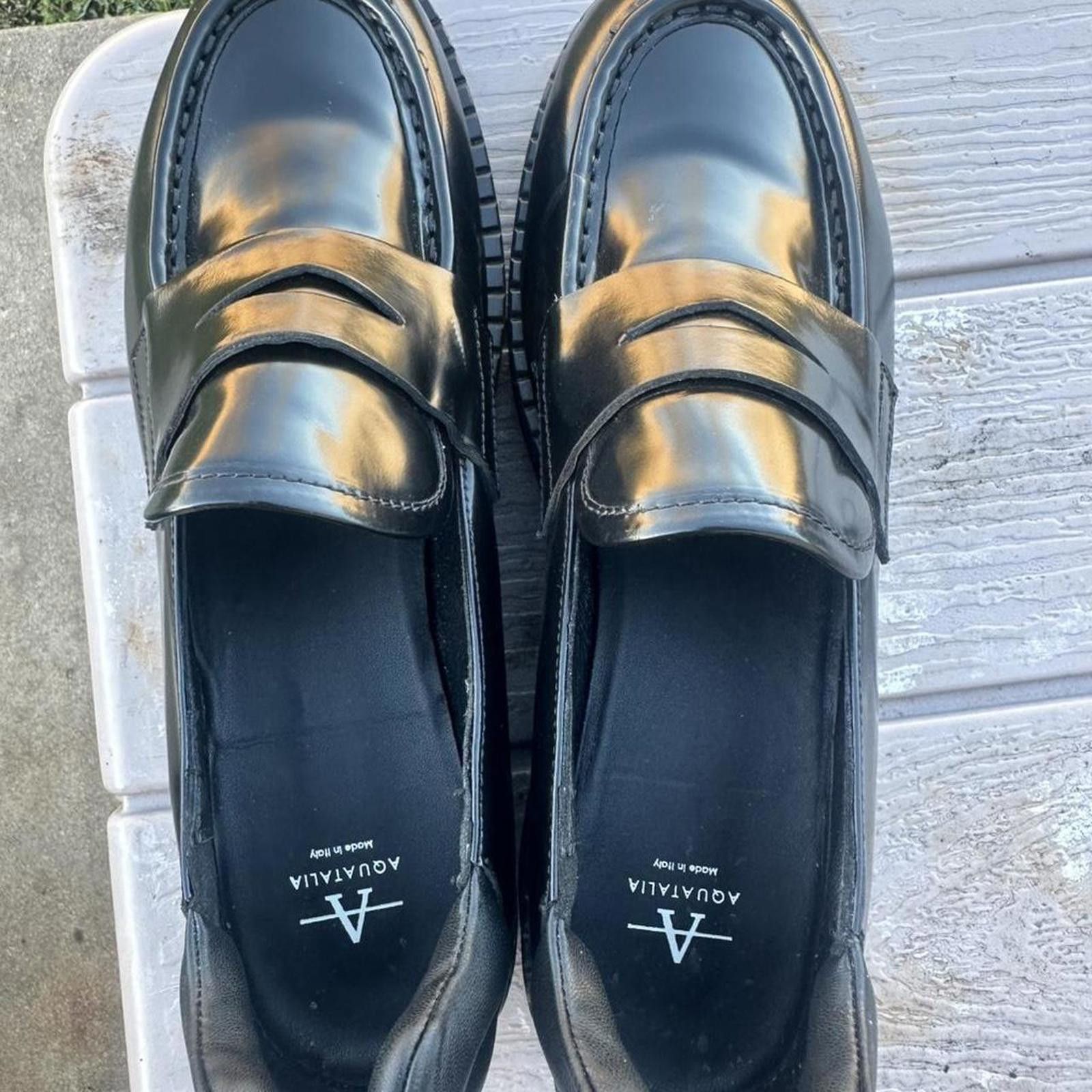 Aquatalia Black leather loafers with a retro vibe #90s #preppy Size US 9.5 / IT 39.5 - 2 Thumbnail
