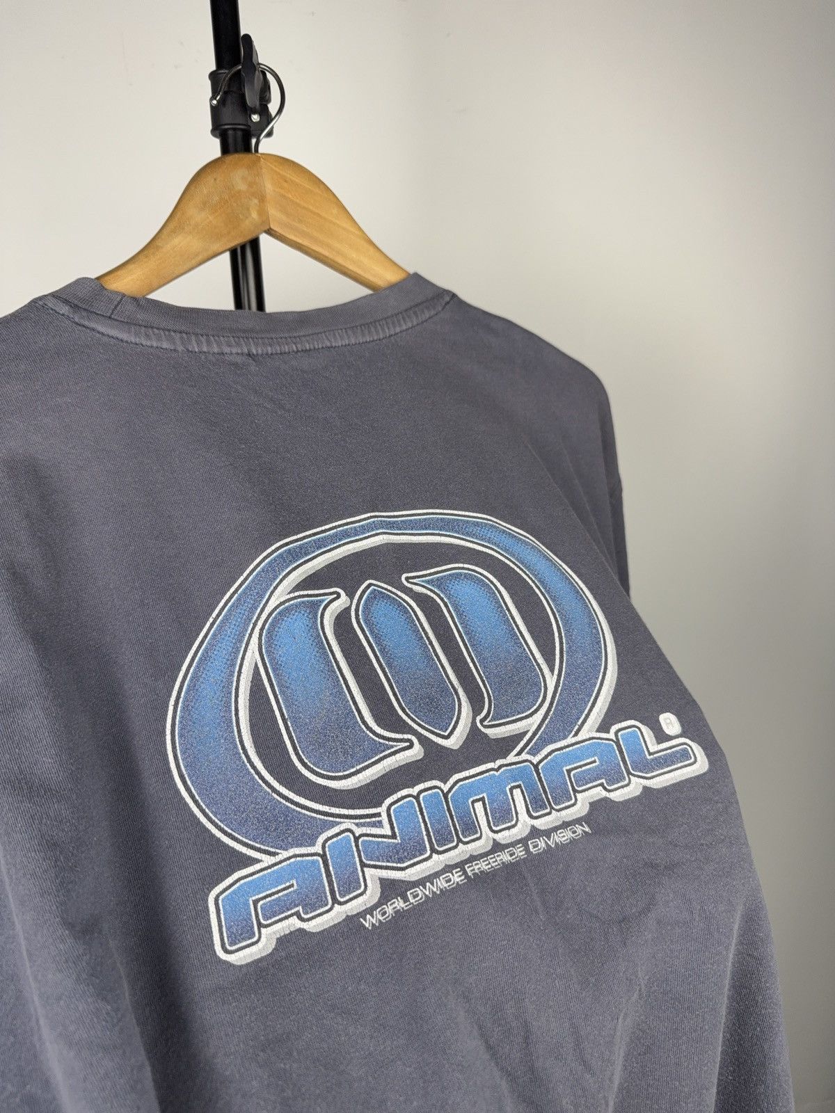 Vintage 90s Animal Worldwide Freeride Division Graphic T-Shirt XL Size US XXL / EU 58 / 5 - 13 Thumbnail