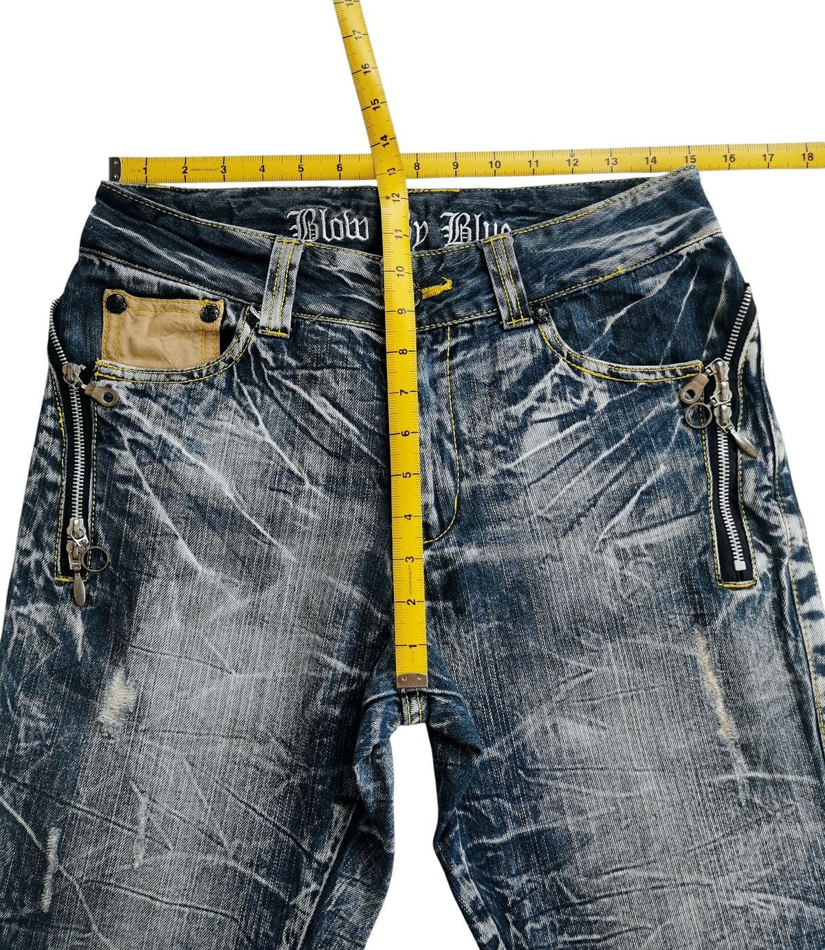 Tornado Mart Blow By Blue whiskering jeans style tornado mart Size US 30 / EU 46 - 12 Thumbnail