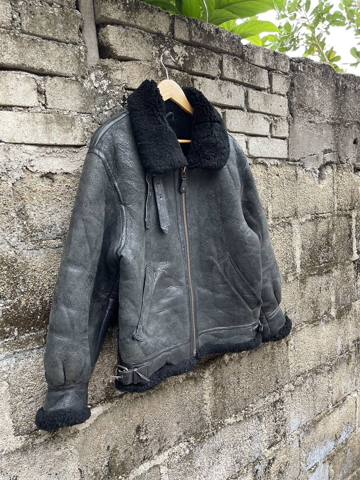 Vintage 🔥RARE🔥 B3 WIND ARMOUR 23M5658 SHEEPSKIN LEATHER JACKET Size US L / EU 52-54 / 3 - 6 Thumbnail