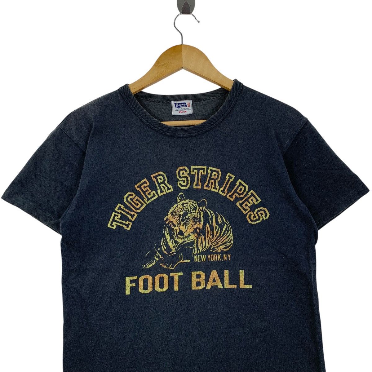 Japanese Brand × Pherrow's × Vintage Vintage PHERROW Japanese Brand Tiger Stripes Footbal T-Shirt Size US M / EU 48-50 / 2 - 2 Thumbnail