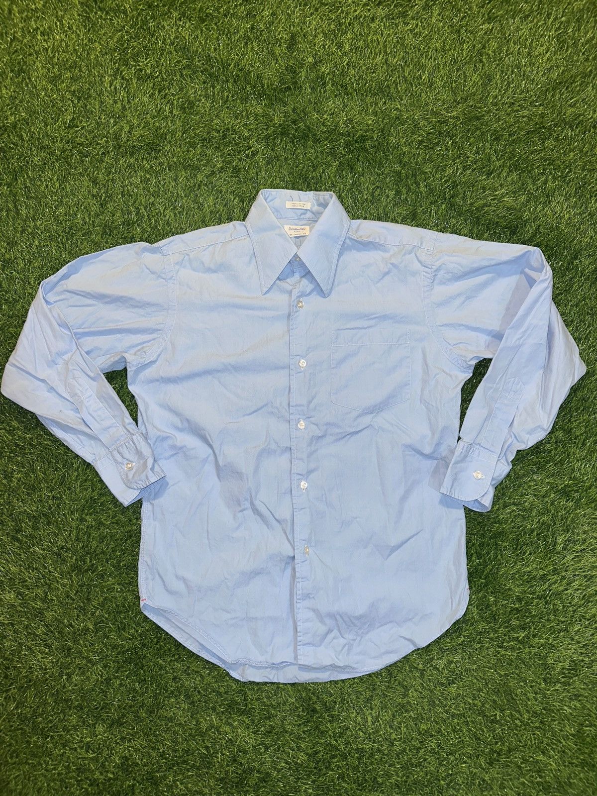 Christian Dior Monsieur Vintage christian dior collared shirt 15.5 34 Size US L / EU 52-54 / 3 - 1 Thumbnail