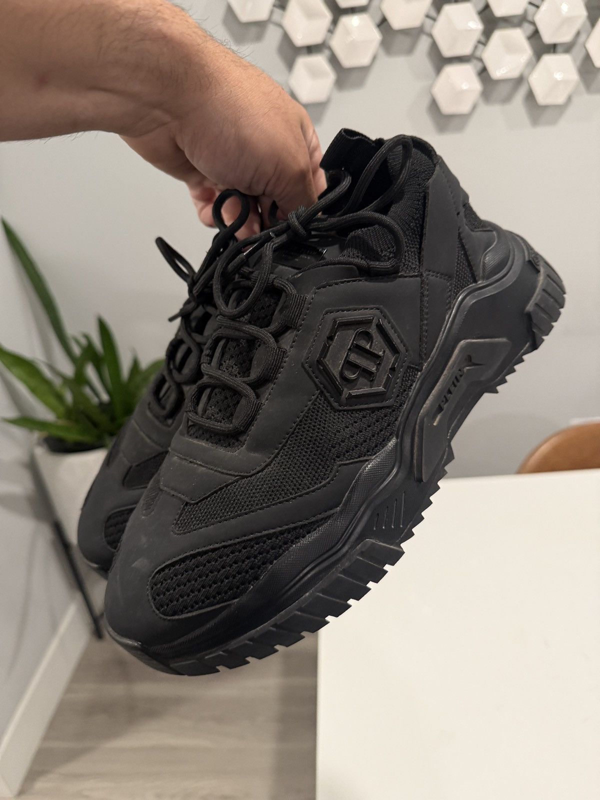 Philipp Plein Philipp Plein Predator Lace-Up Sneakers Size US 9 / EU 42 - 7 Thumbnail
