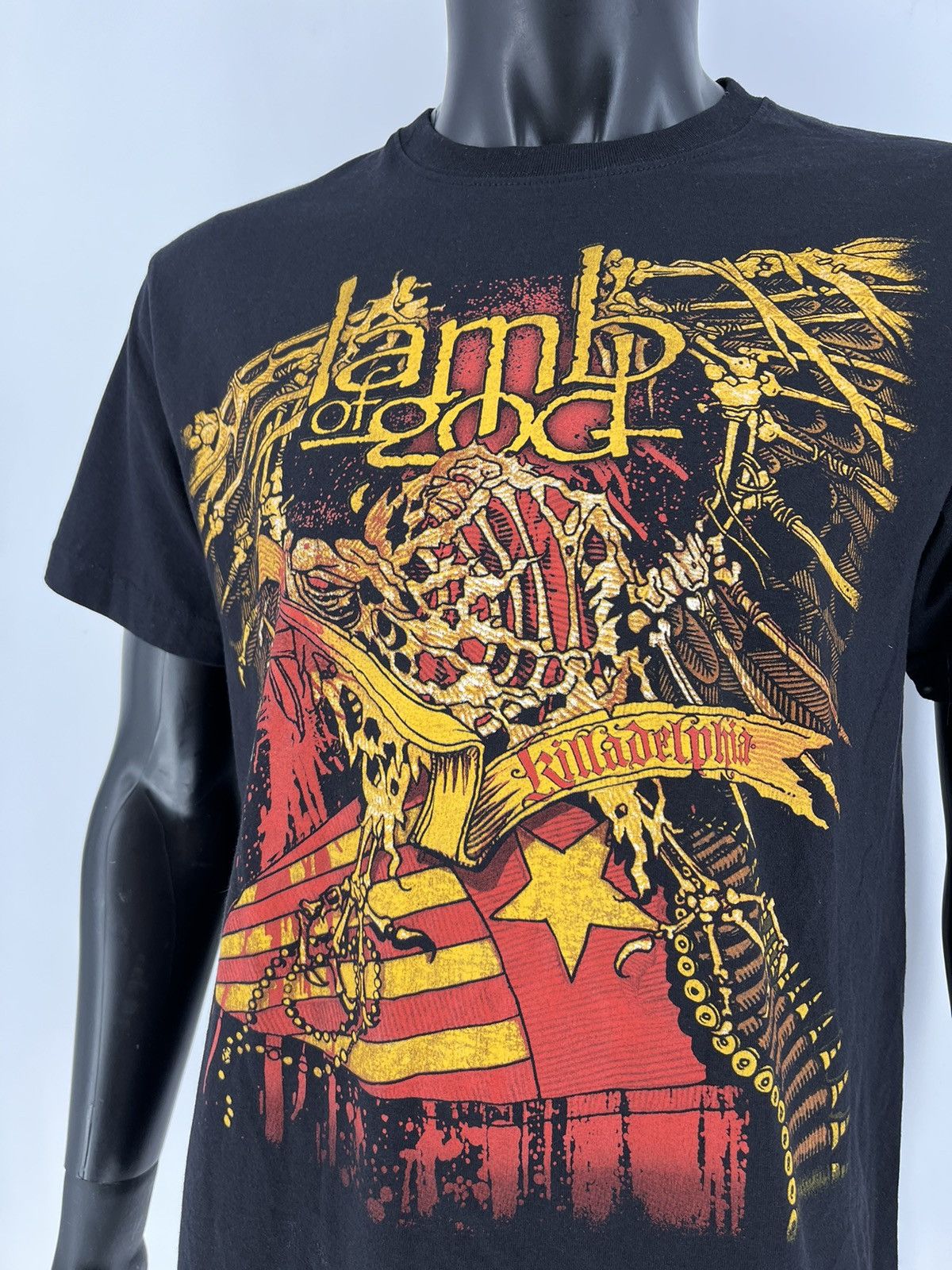 Band Tees × Vintage Vintage Lamb Of God Y2K Tshirt Tee Horror Face Size US L / EU 52-54 / 3 - 6 Thumbnail