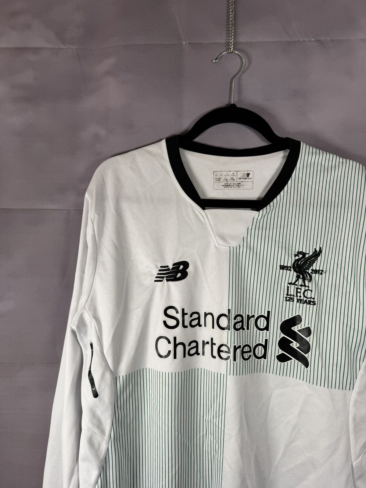 New Balance × Vintage M.SALAH Vintage Liverpool 2017/18 New Balance Jersey Large Size US L / EU 52-54 / 3 - 4 Thumbnail