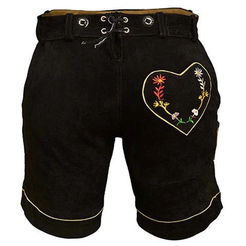 Other Traditional Women Black Lederhosen For Oktoberfest NEW item Size M / US 6-8 / IT 42-44 - 2 Thumbnail