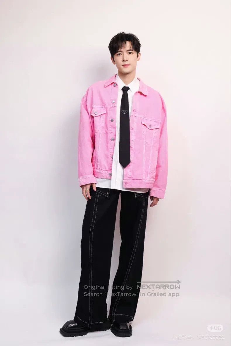 Balenciaga Balenciaga Pink denim jacket Size US M / EU 48-50 / 2 - 7 Thumbnail