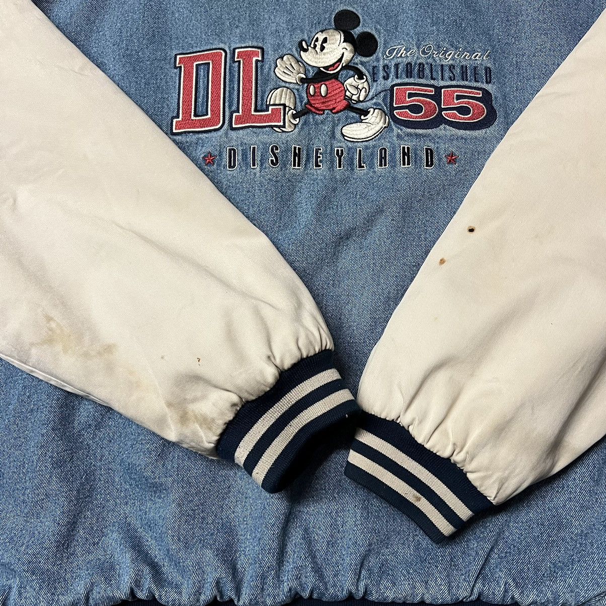 Disney × Mickey Mouse × Vintage Vintage Y2K Disneyland Mickey Mouse Denim Varsity Jacket Size US XXL / EU 58 / 5 - 9 Thumbnail