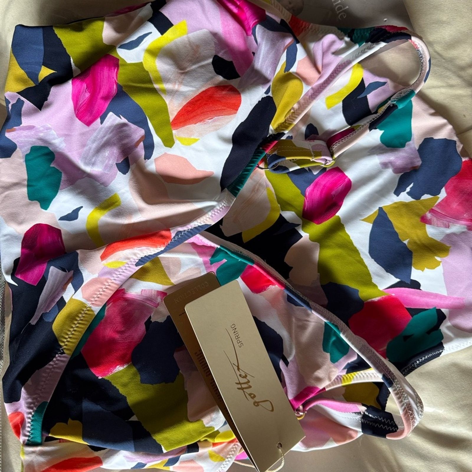 Other 🎉LAST PIECE🎉GOTTEX‎ Canvas Print Halter One-Piece Swimsuit Size L / US 10 / IT 46 - 3 Thumbnail