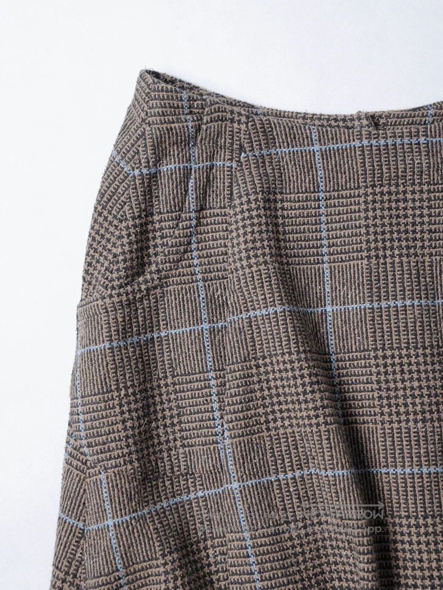 45rpm Brown Checkered Umbrella Skirt. Size 26" / US 2 / IT 38 - 5 Thumbnail