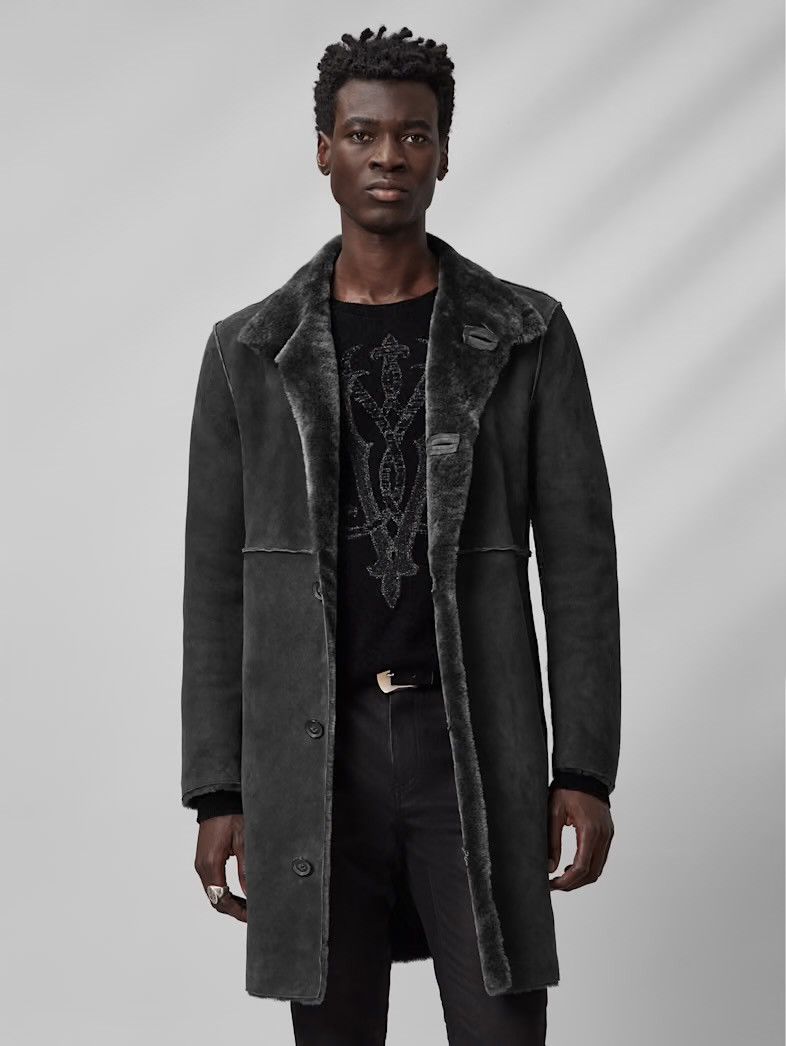 John Varvatos Ellwood Shearling Coat EU 54 USA 44 Size US L / EU 52-54 / 3 - 1 Thumbnail