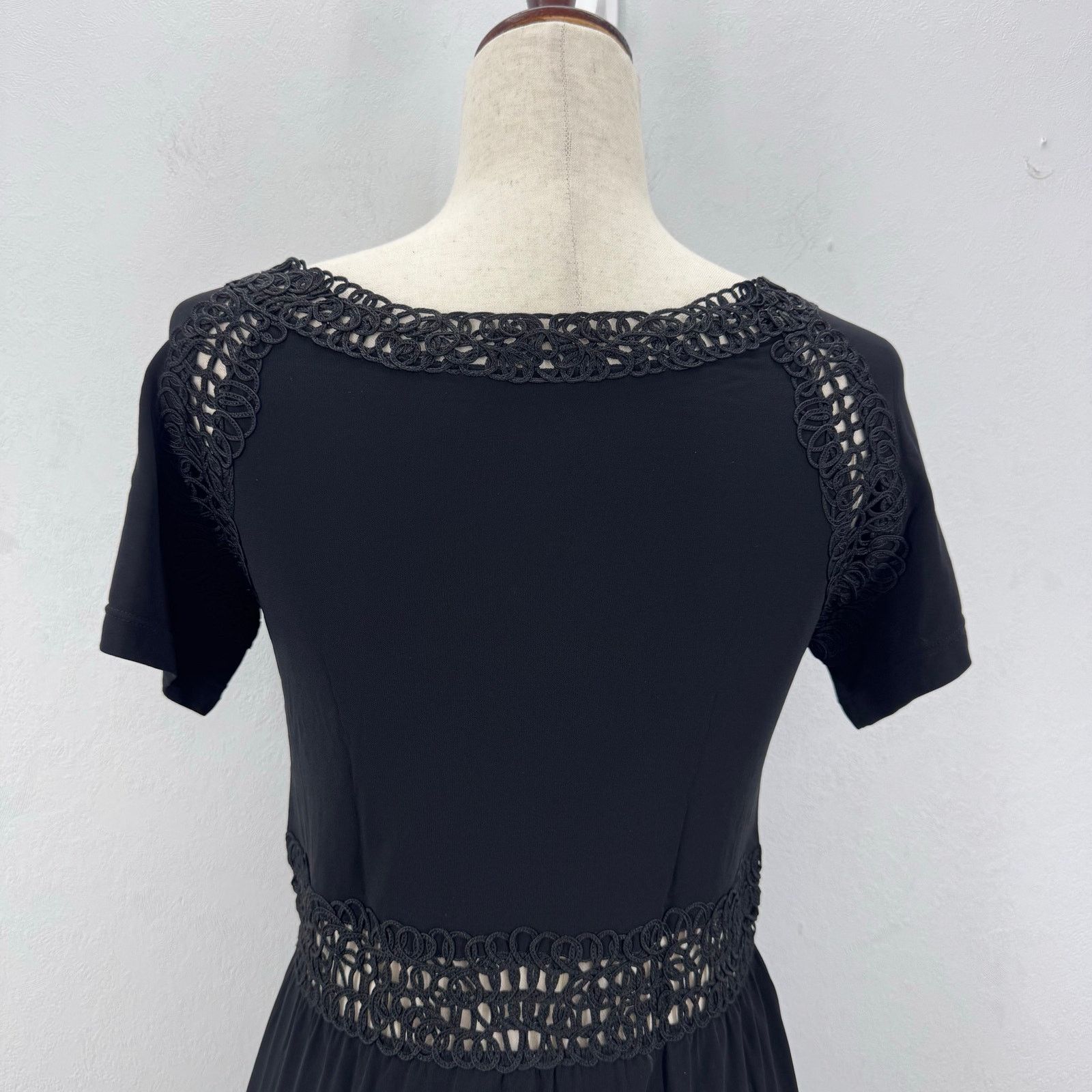 Fendi FENDI Black Jersey Crepe Crochet Dress Made in Italy 38/US Size XS / US 0-2 / IT 36-38 - 5 Thumbnail