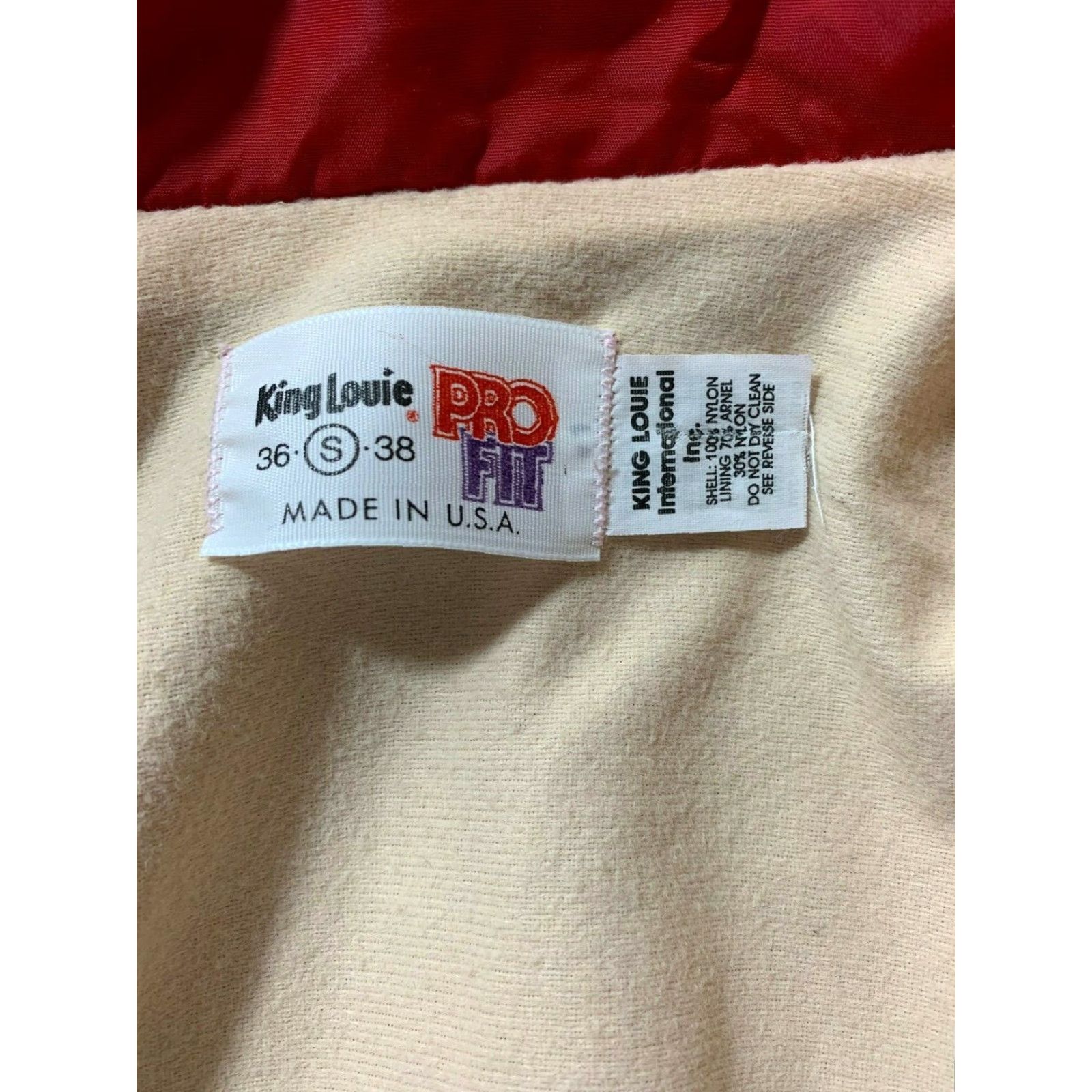 Vintage VINTAGE windbreaker King Louie PRO FIT Made USA Small red unisex adult jacket windbreaker button up 80s style FONT Size US S / EU 44-46 / 1 - 2 Thumbnail