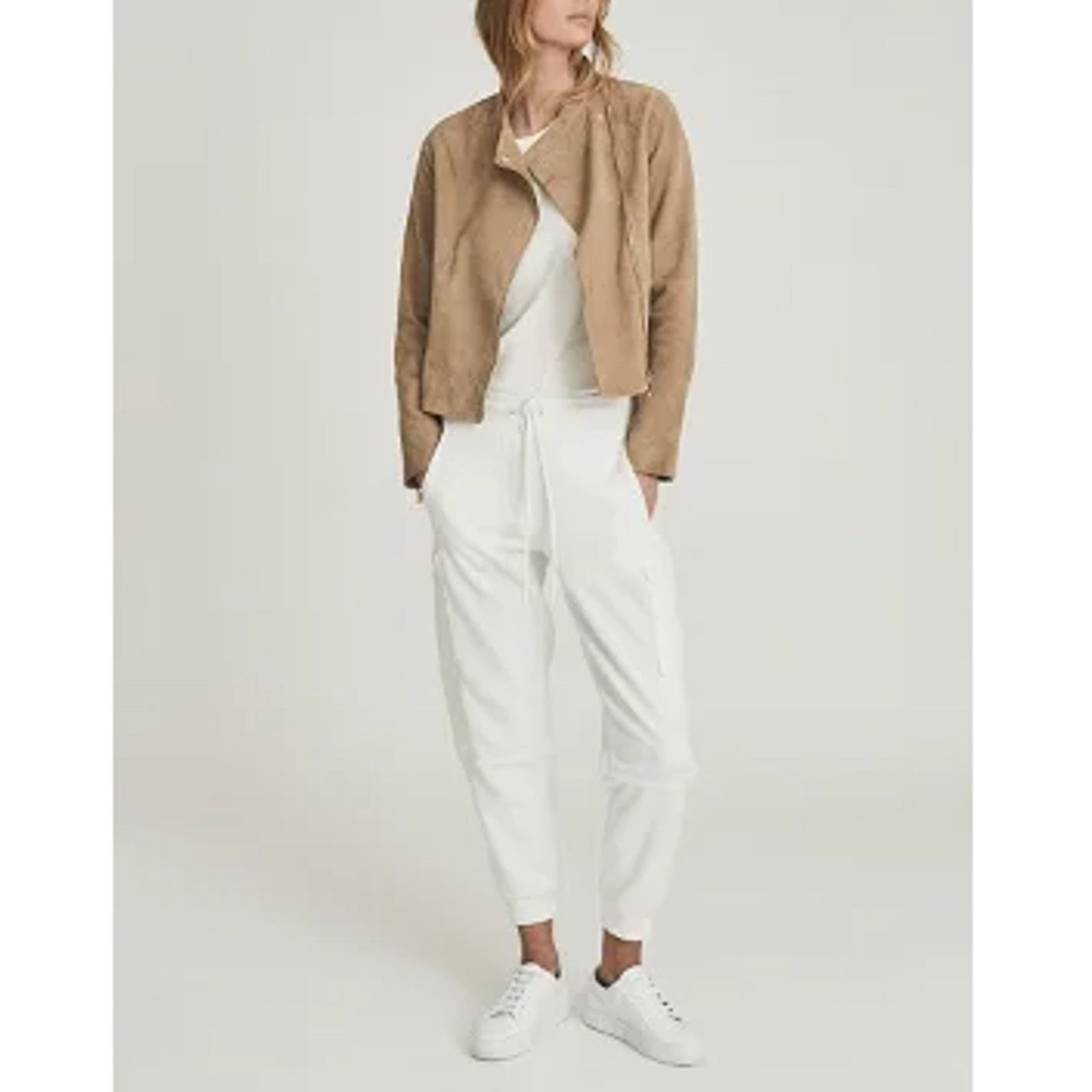 Reiss Reiss Women's Madeline Suede Biker Jacket 6 Size M / US 6-8 / IT 42-44 - 13 Thumbnail