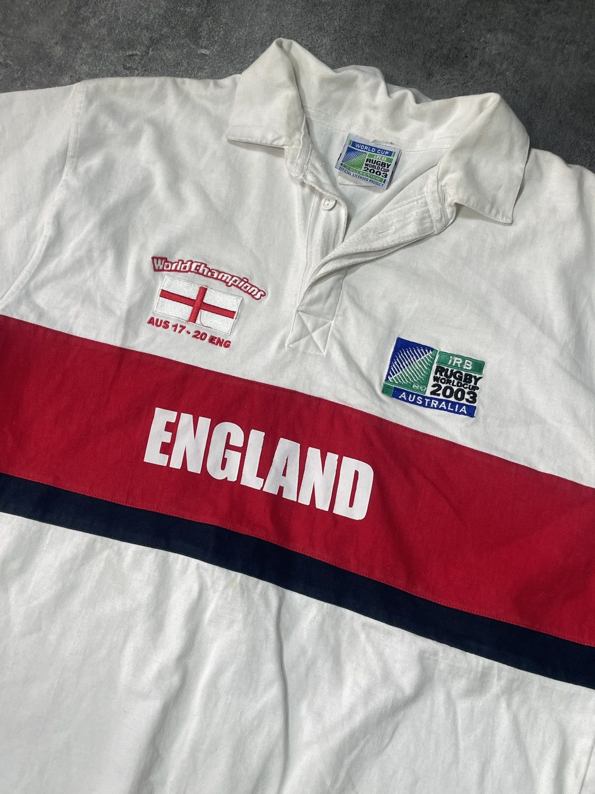 Vintage 🔥RARE🔥Vintage 2003 Rugby Australia Worldcup Polo Tee Rare Size US XXL / EU 58 / 5 - 2 Thumbnail