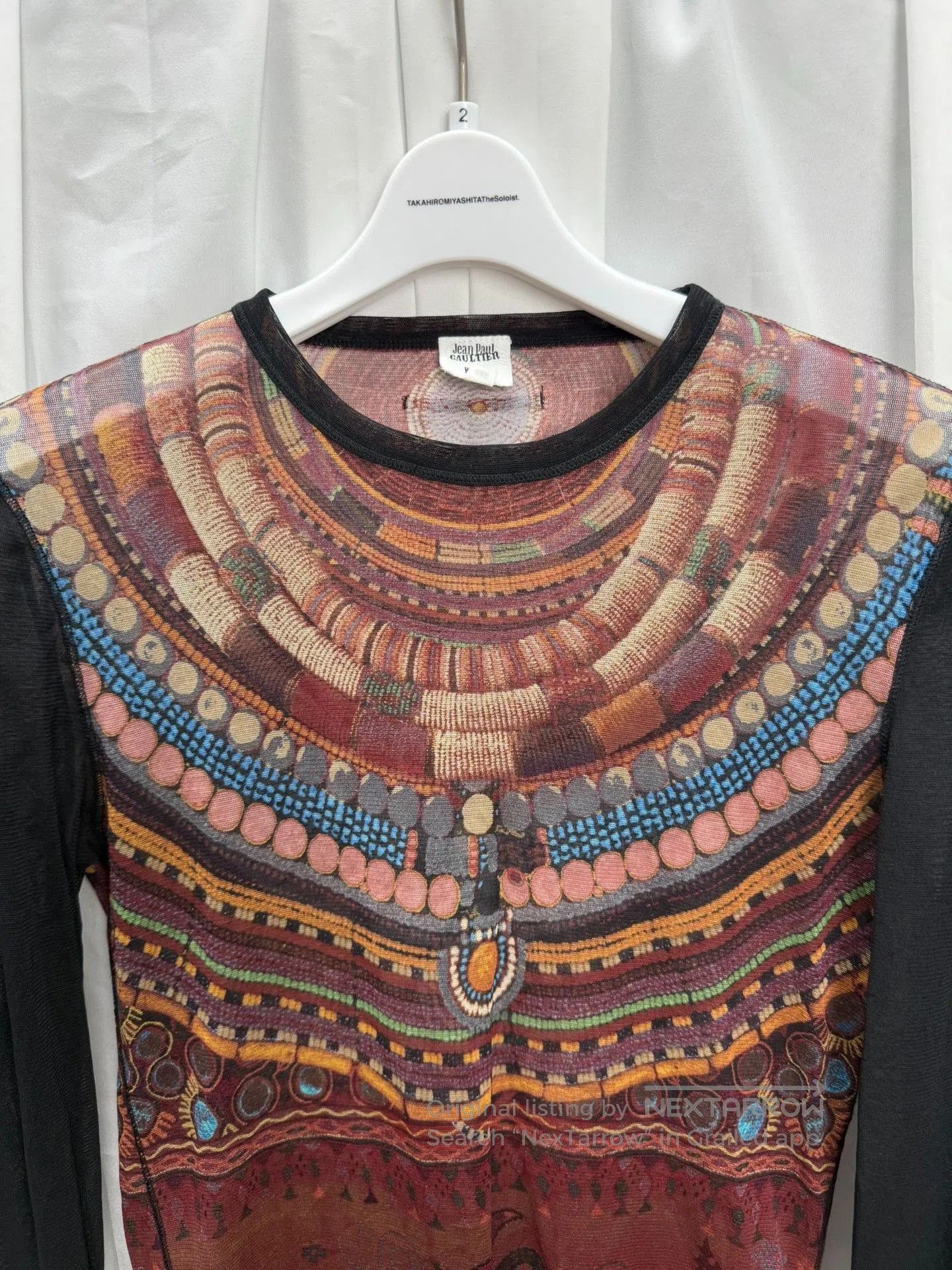 Jean Paul Gaultier Jean Paul Gaultier Mesh Beaded Top. Size L / US 10 / IT 46 - 2 Thumbnail