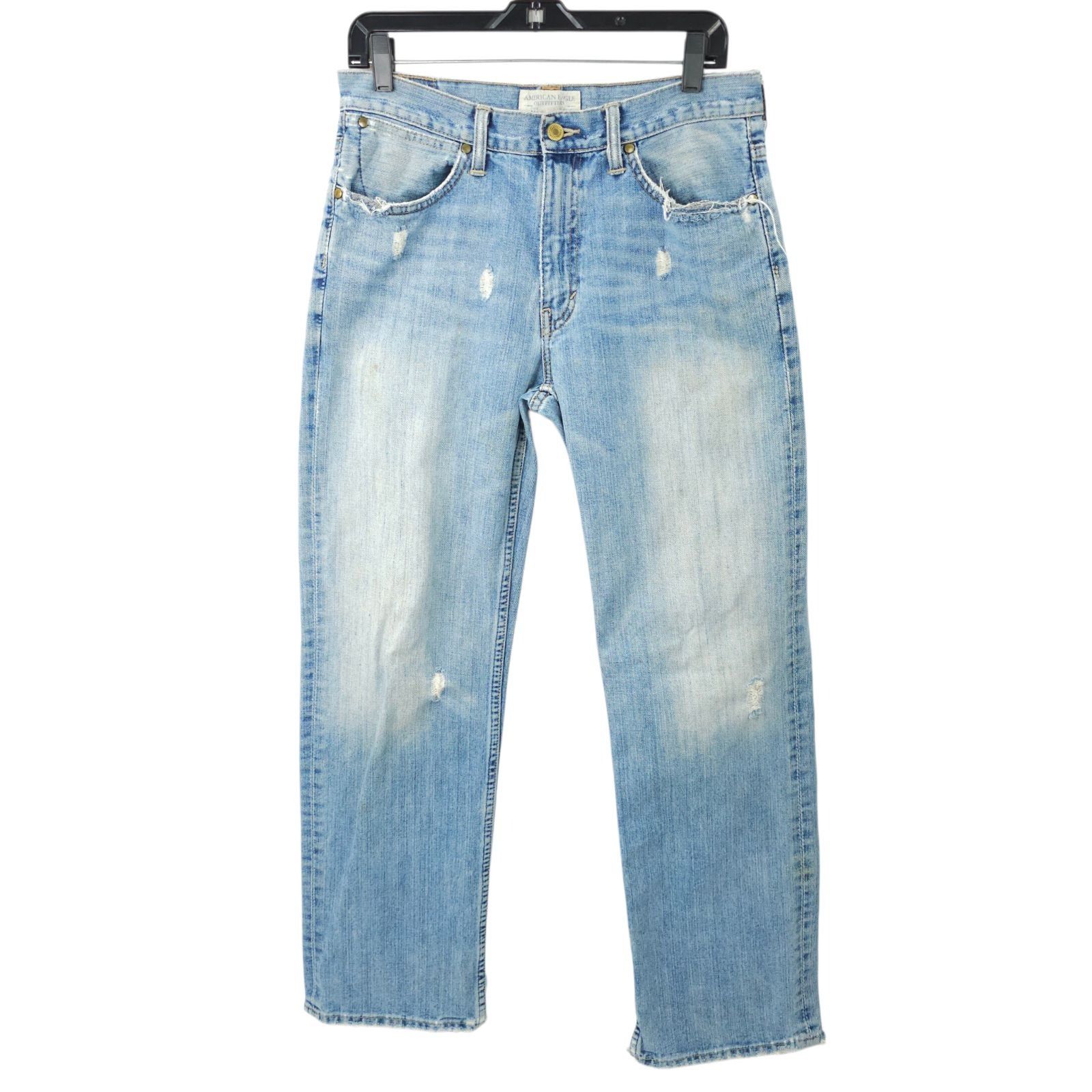 American Eagle Outfitters American Eagle Straight Leg Jeans 31x32 (Fit 31x31.5) Distre Size US 31 - 1 Thumbnail