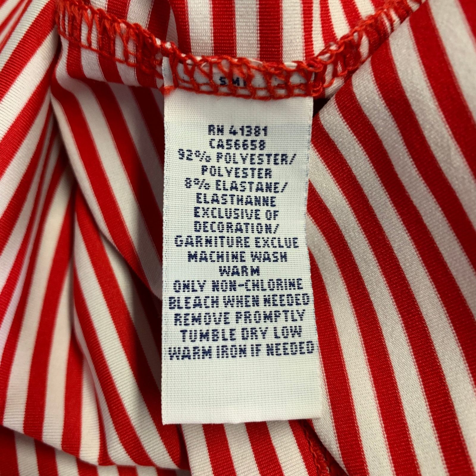 Polo Ralph Lauren Size L Red White Stripe Polyester Blend Polo Size US L / EU 52-54 / 3 - 5 Thumbnail