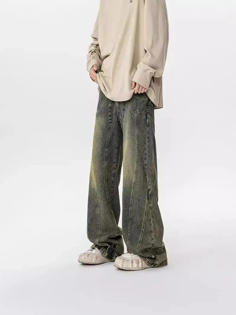 Japanese Brand Retro loose high street straight leg jeans Size US 32 / EU 48 - 2 Thumbnail