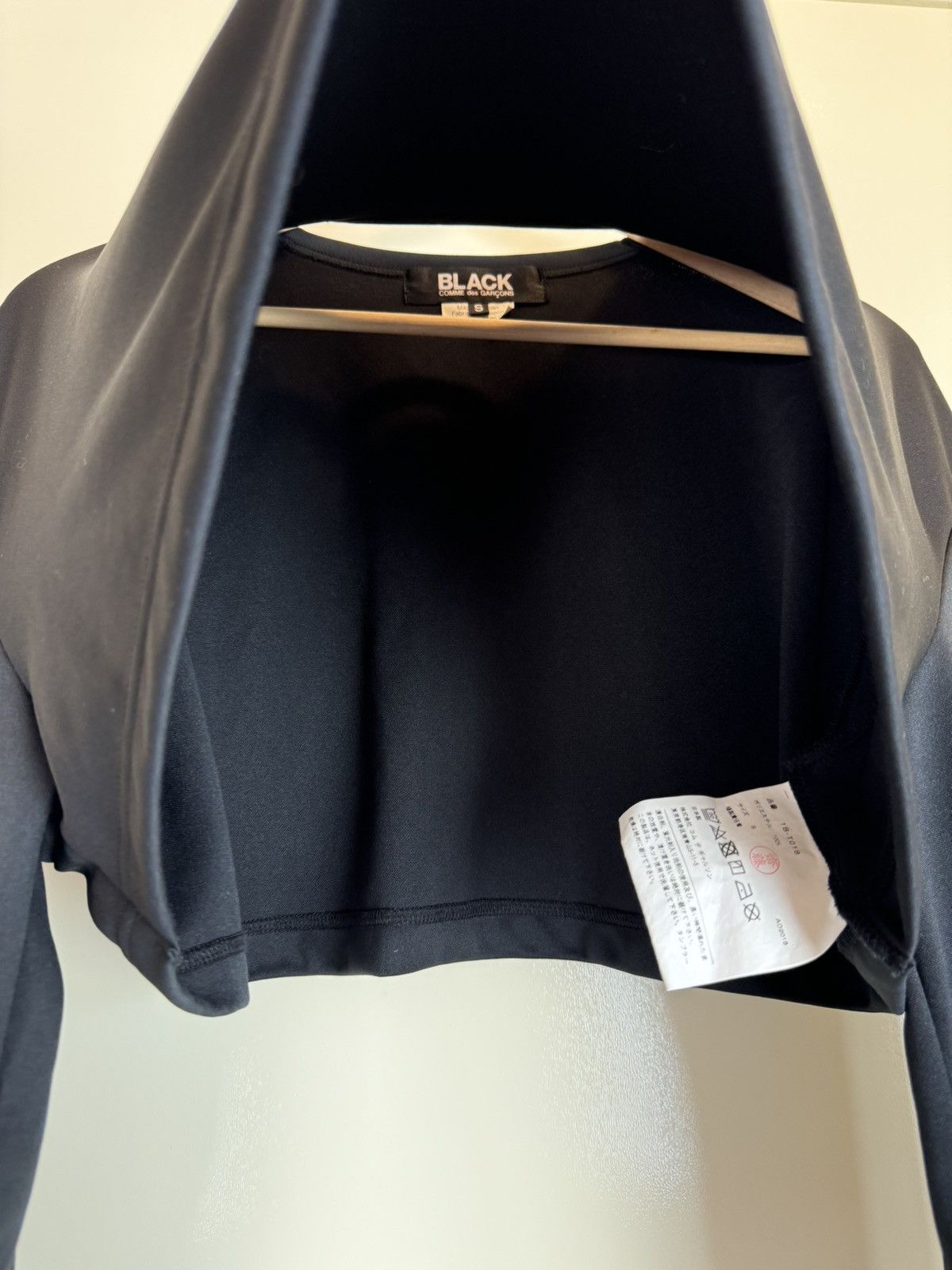 Comme des Garcons × Japanese Brand Comme Des garcons black crop top polyester oversized S Size S / US 4 / IT 40 - 8 Thumbnail