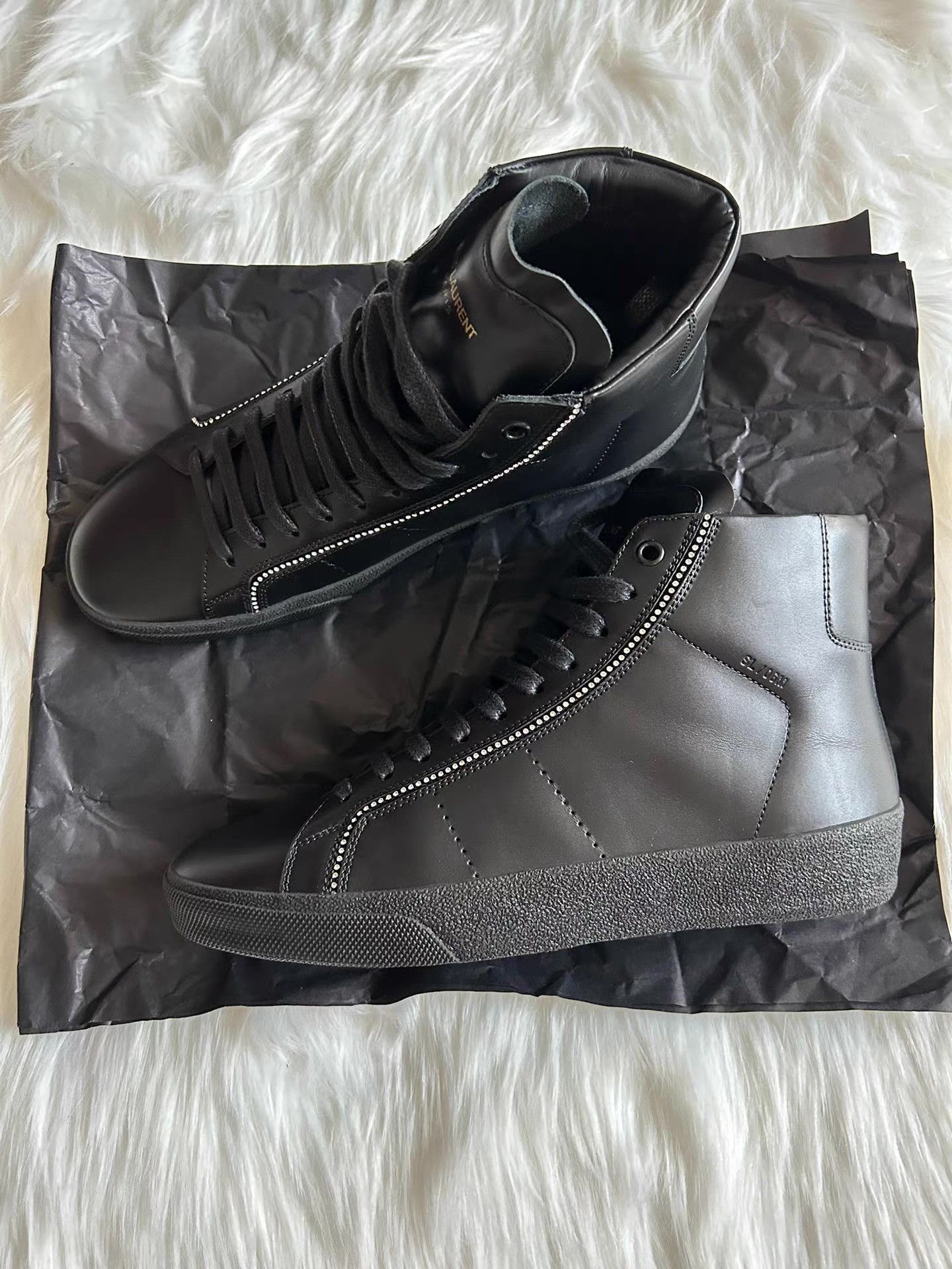 Saint Laurent Paris Saint Laurent Men's Mid-Low Top Ｑ23 Size US 7 / EU 40 - 3 Thumbnail