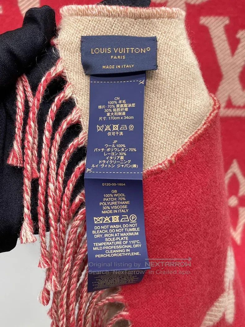 Louis Vuitton Louis Vuitton Rabbit Year Full Logo Scarf Size ONE SIZE - 6 Thumbnail