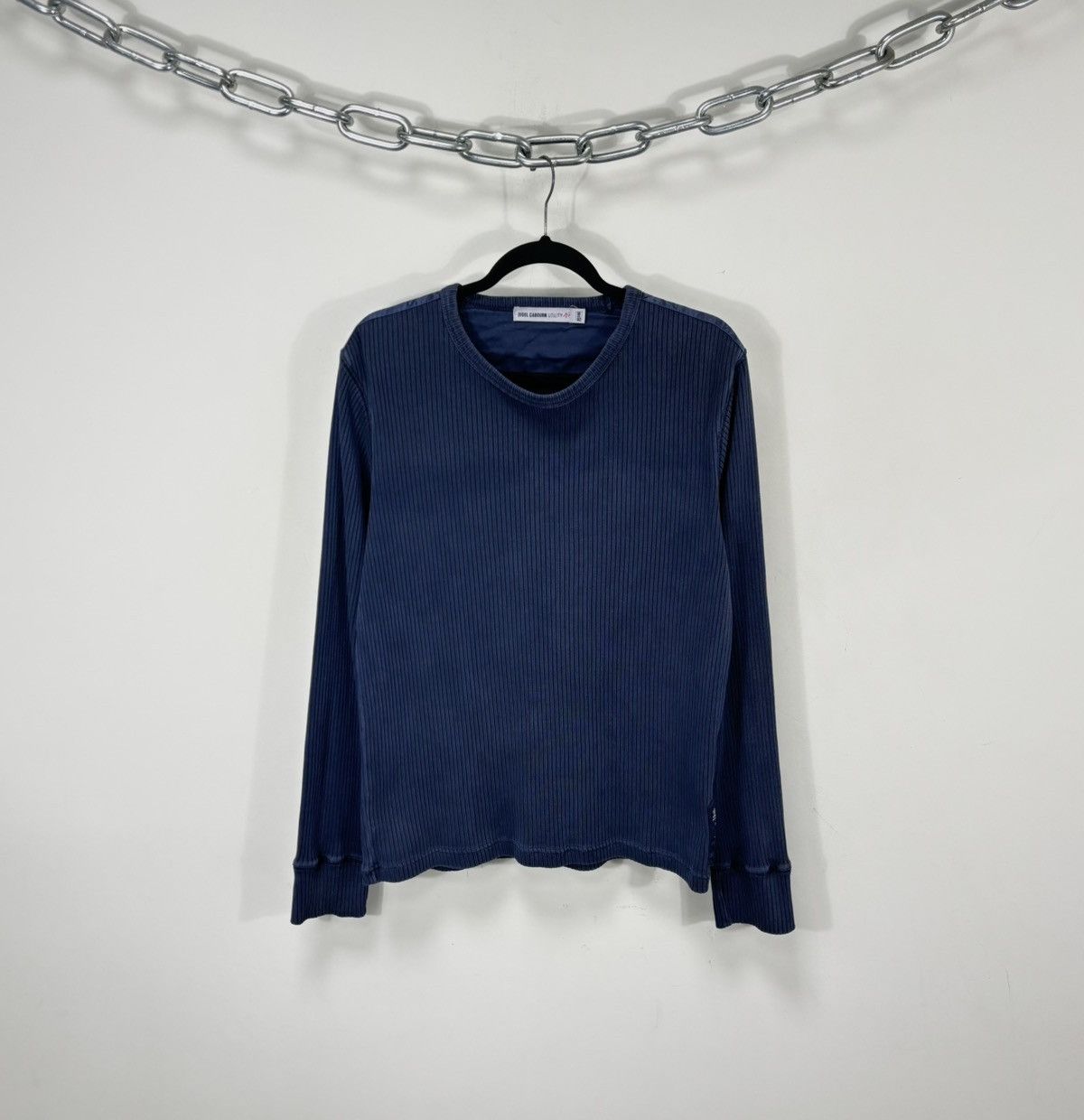 Nigel Cabourn Nigel Cabourn Utility Men’s Blue Ribbed Long Sleeve Tee Size US M / EU 48-50 / 2 - 1 Thumbnail