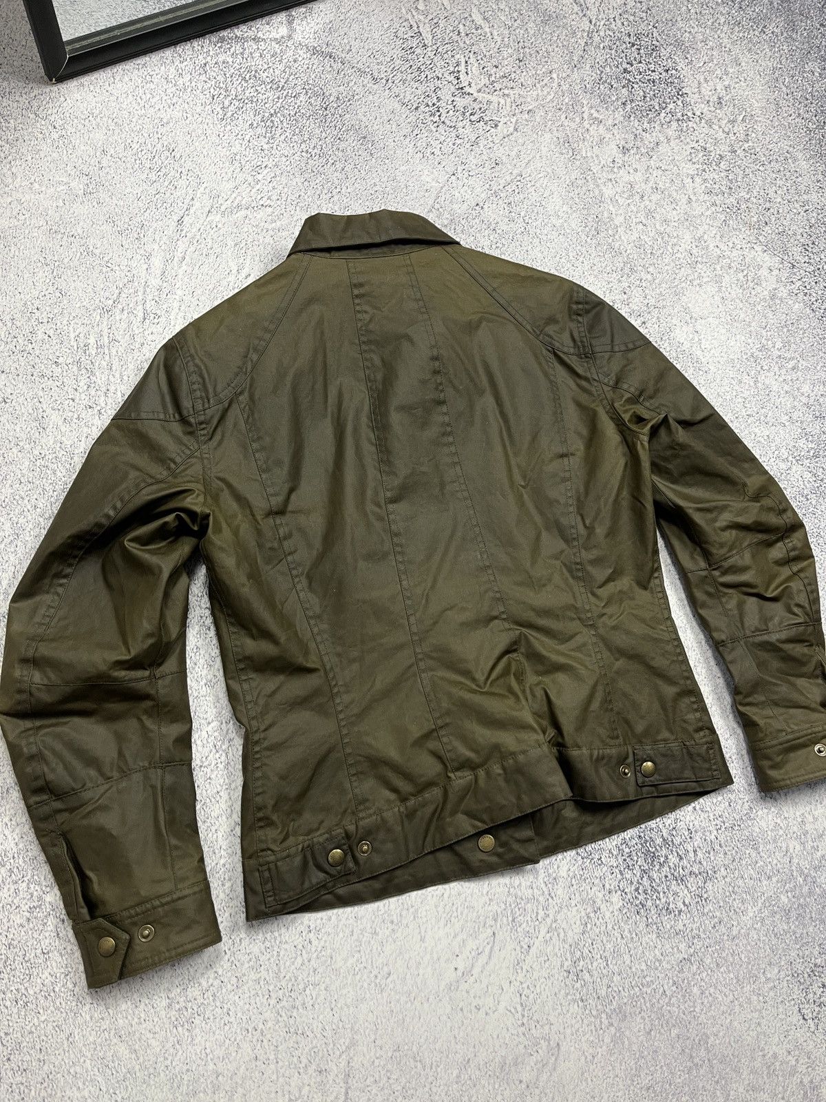 Belstaff × Vintage Belstaff Moto Waxed Women’s Plaid Jacket Cropped Biker Rare Size L / US 10 / IT 46 - 20 Thumbnail