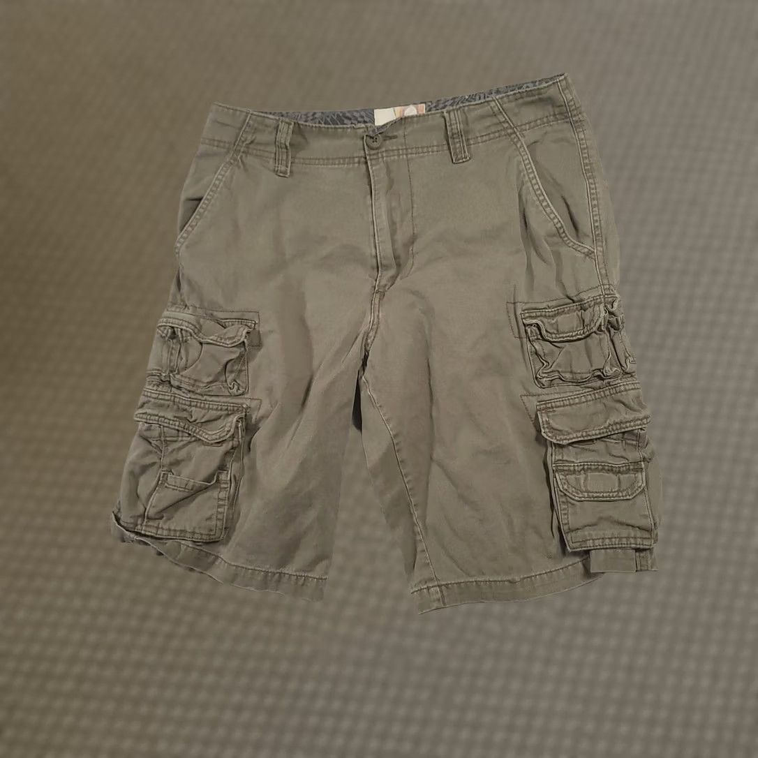 Ocean Pacific OP Cargo Shorts Mens 32 Green Multi Pocket Utility Cotton Casual Size US 32 / EU 48 - 1 Thumbnail