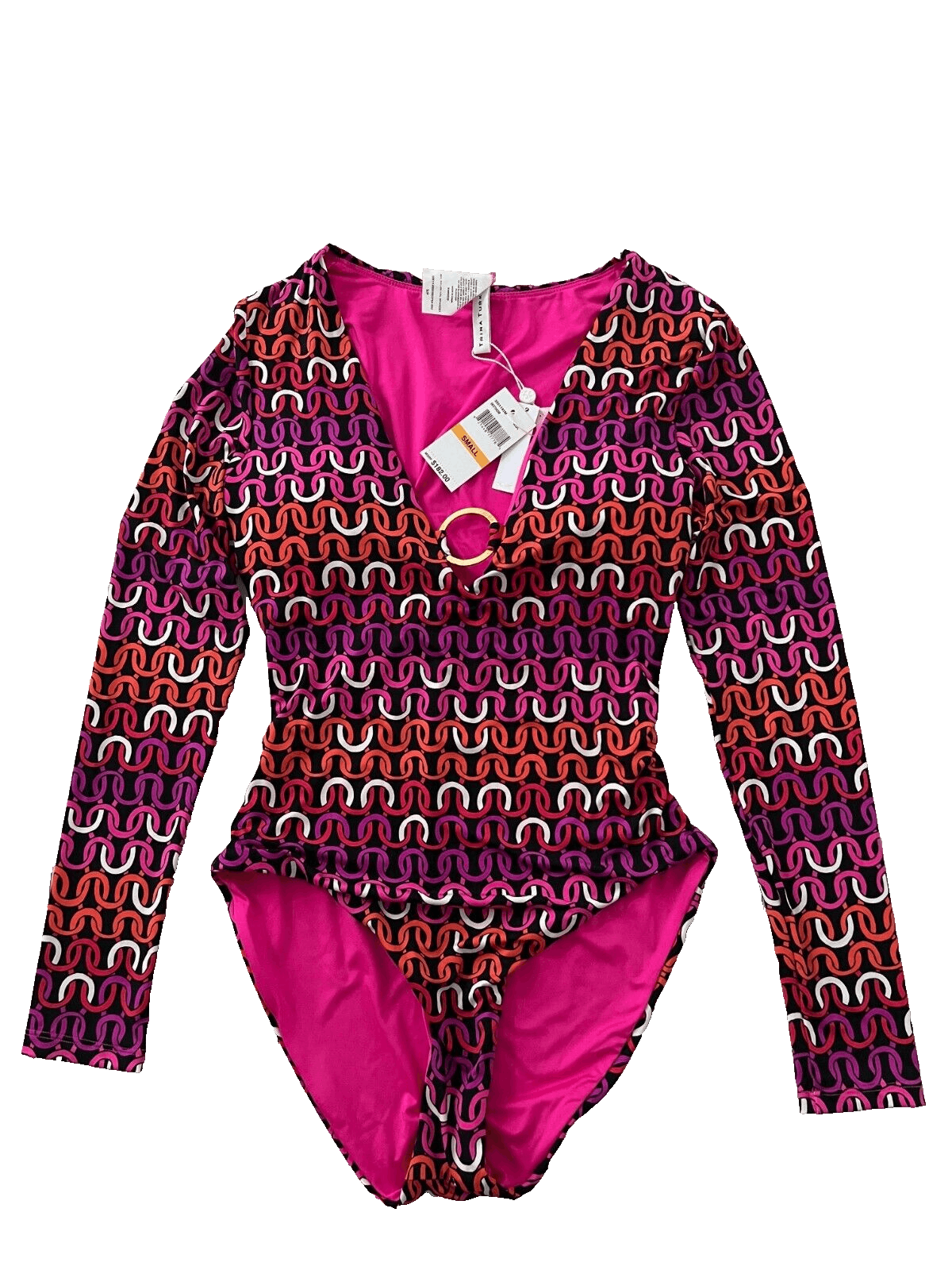 Trina Turk Trina Turk Echo Ring Plunge Paddle Swimsuit ( S ) Size 28" / US 6 / IT 42 - 2 Thumbnail