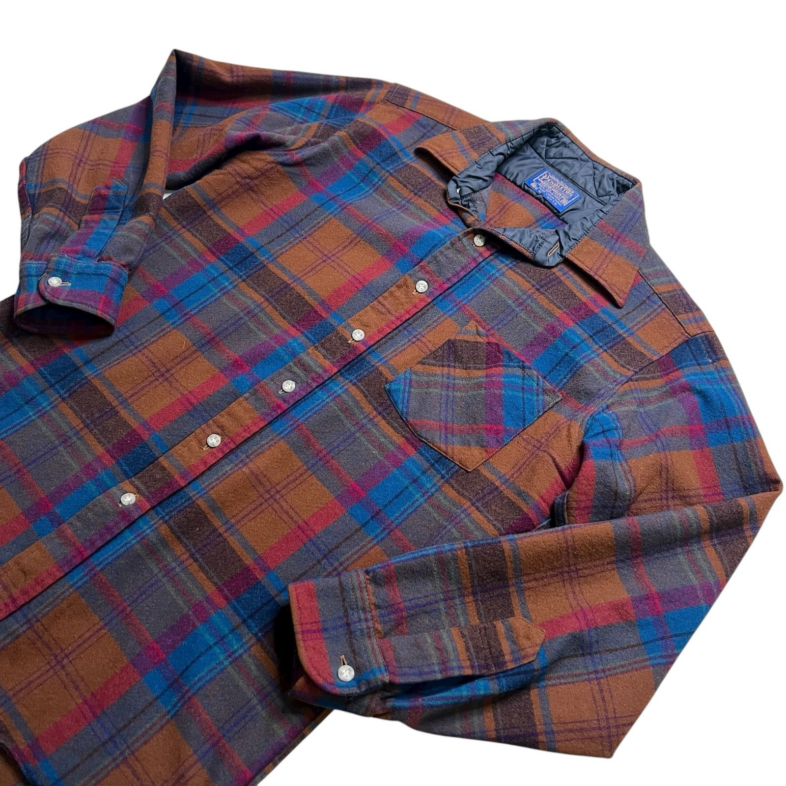 Pendleton Vintage Pendleton Wool Plaid Shirt Quilted Lined USA Size M Size US M / EU 48-50 / 2 - 2 Thumbnail