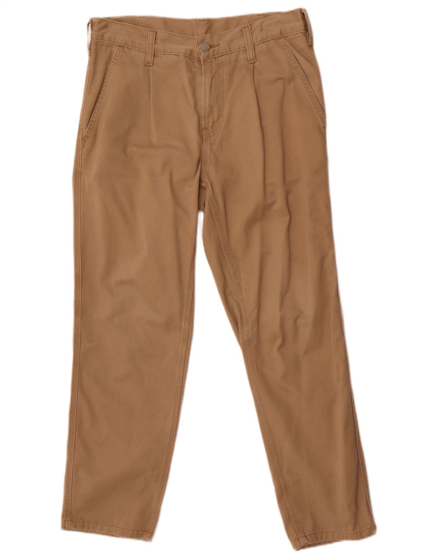Carhartt Mens Pegged Chino Trousers W29 L26 Beige Cotton Size US 30 / EU 46 - 1 Thumbnail
