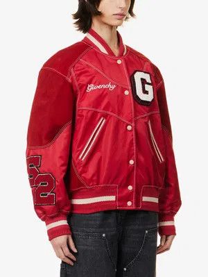 Givenchy o1w1db10325 Bi Material Oversized Varsity in Red/Cherry Size XS / US 0-2 / IT 36-38 - 4 Thumbnail