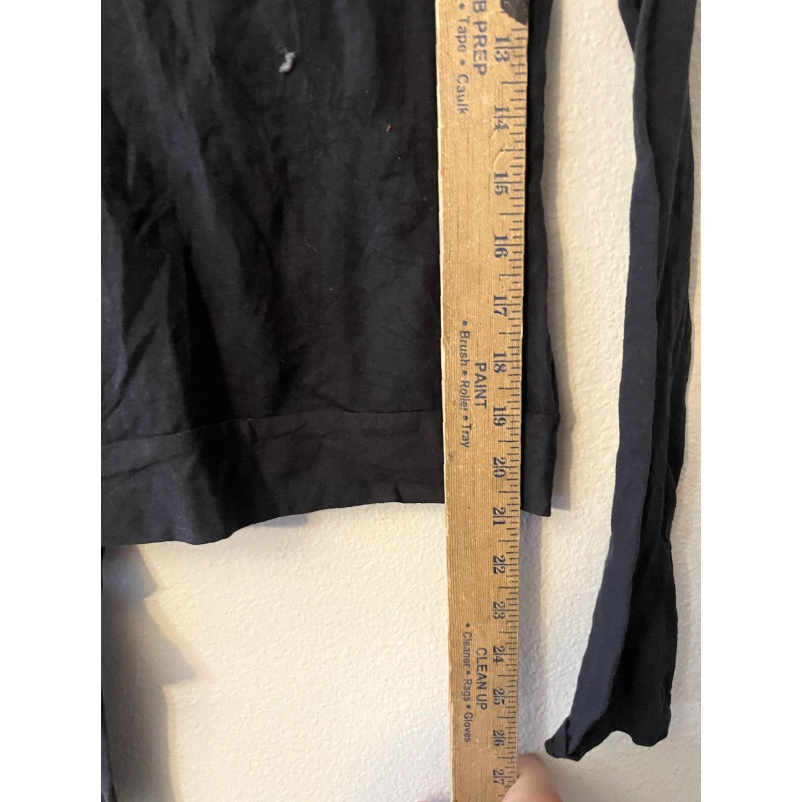Tommy Hilfiger Tommy Jeans Womens Black V Neck Long Sleeve Cross Front Knit Cotton Size XS / US 0-2 / IT 36-38 - 5 Thumbnail