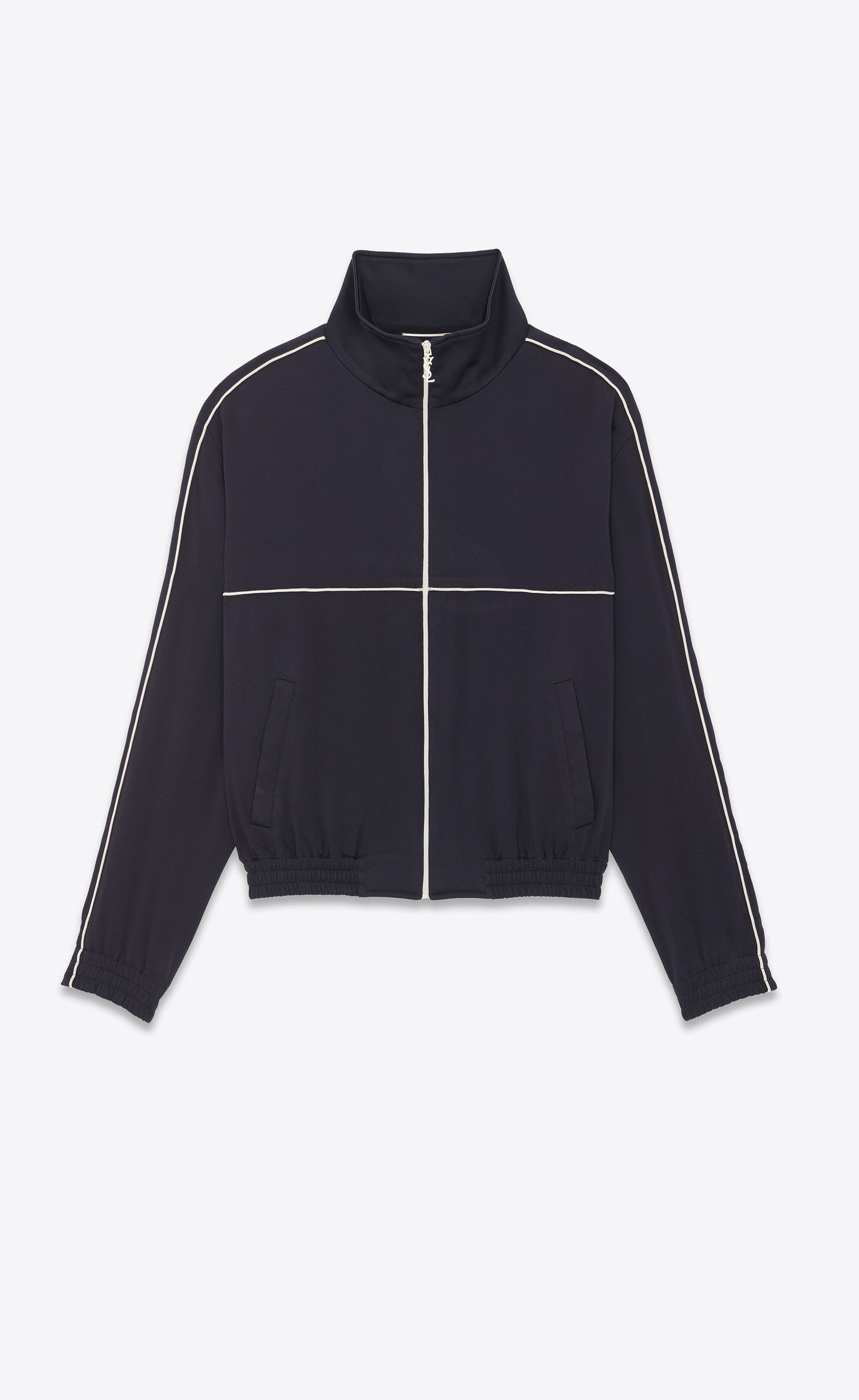 Saint Laurent Paris teddy jacket in satin crepe Size US M / EU 48-50 / 2 - 1 Thumbnail