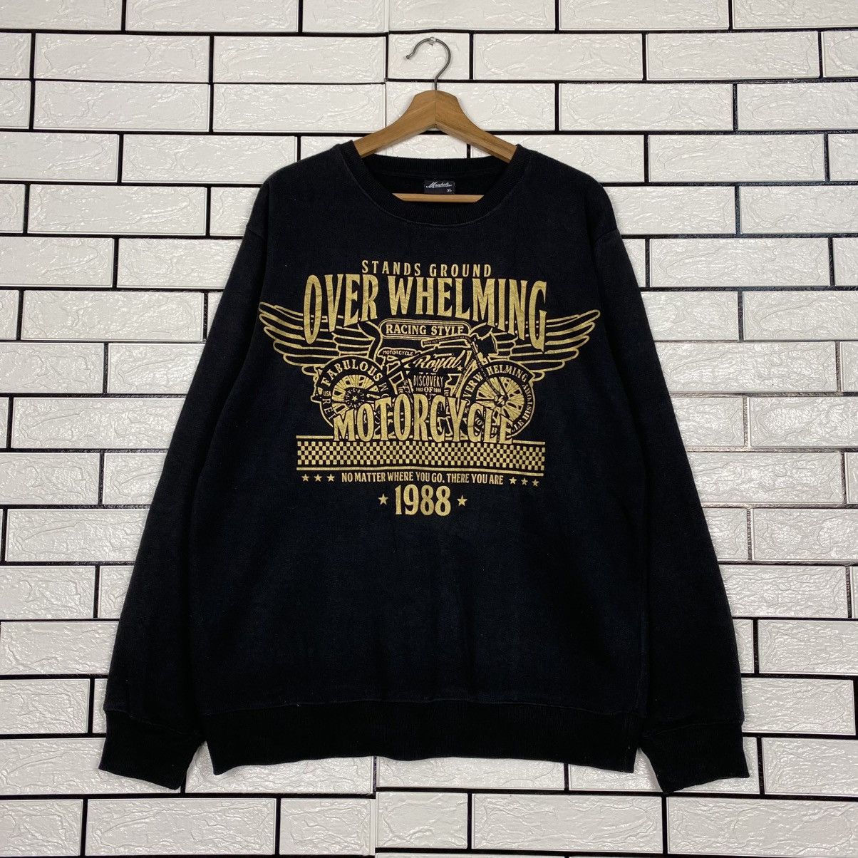 Japanese Brand 📌Punk Biker Style Sweatshirt Over Whelming Motorcycle Size US L / EU 52-54 / 3 - 2 Thumbnail