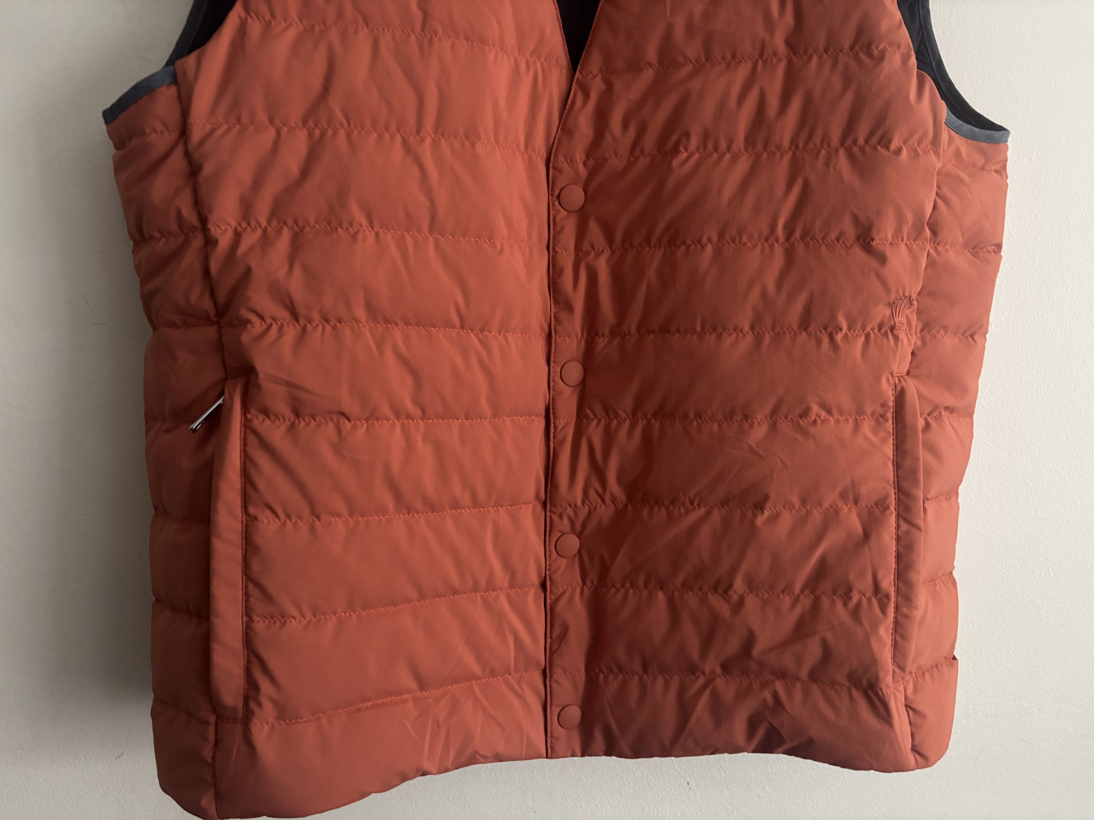 Fedeli RARE Rolex Quilted Orange Down Snap Button Padded Vest Size US M / EU 48-50 / 2 - 3 Thumbnail