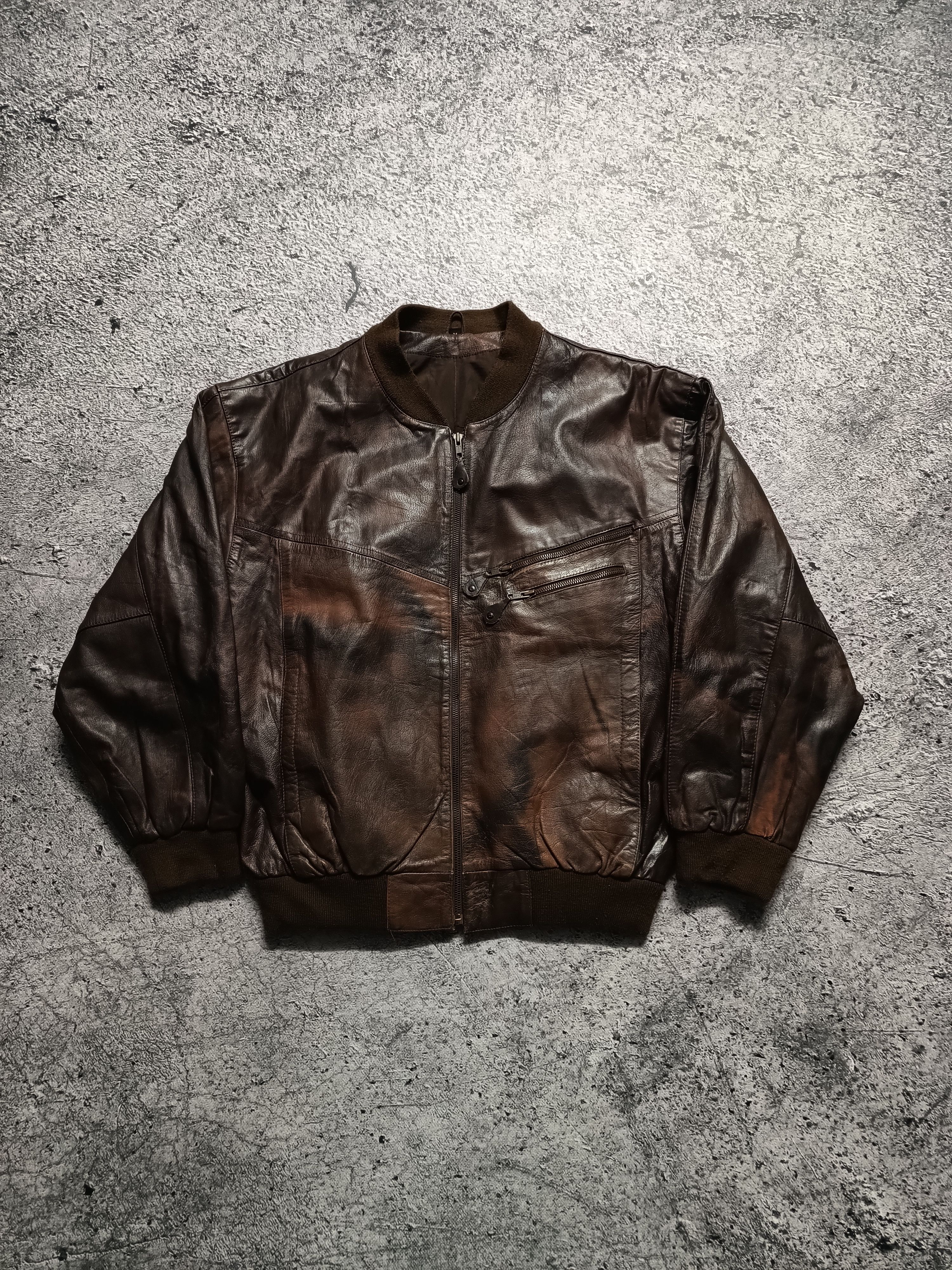 Vintage Vintage 90s Leather Jacket Premium Leather Acne Avirex Style Size US M / EU 48-50 / 2 - 1 Thumbnail