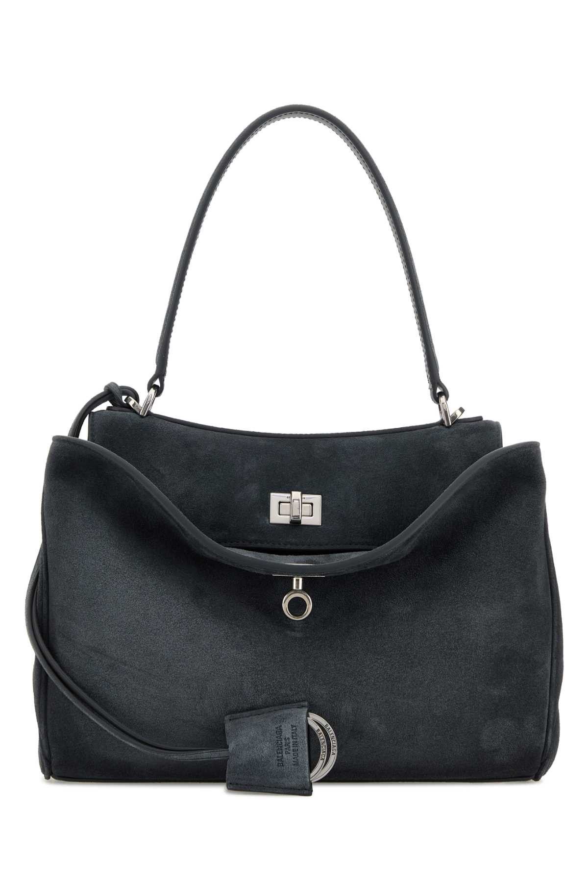 Balenciaga Graphite Suede Small Rodeo Handbag Size ONE SIZE - 1 Thumbnail