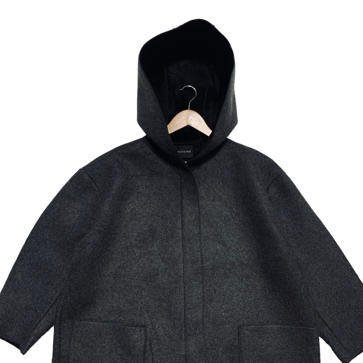 Japanese Brand Mizuiro Industries Hooded Overcoat Size L / US 10 / IT 46 - 4 Thumbnail