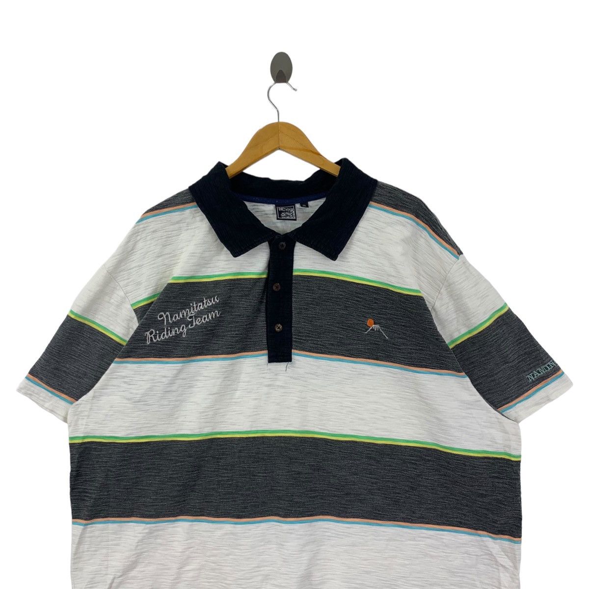 Vintage JAPAN TRADITIONAL Waratte Naminori Surf Polo Size US XXL / EU 58 / 5 - 2 Thumbnail