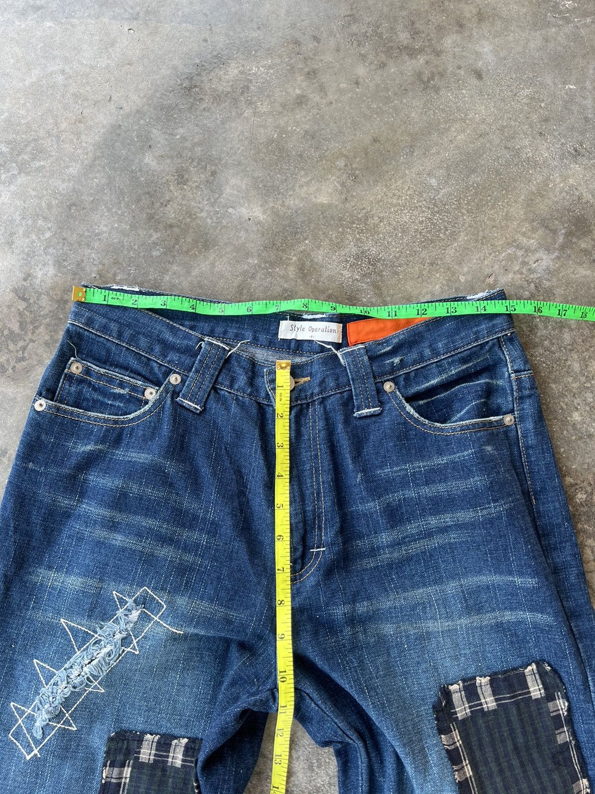 Japanese Brand Style Operation Custom Sashiko Boro Patches Jeans Size US 29 - 10 Thumbnail